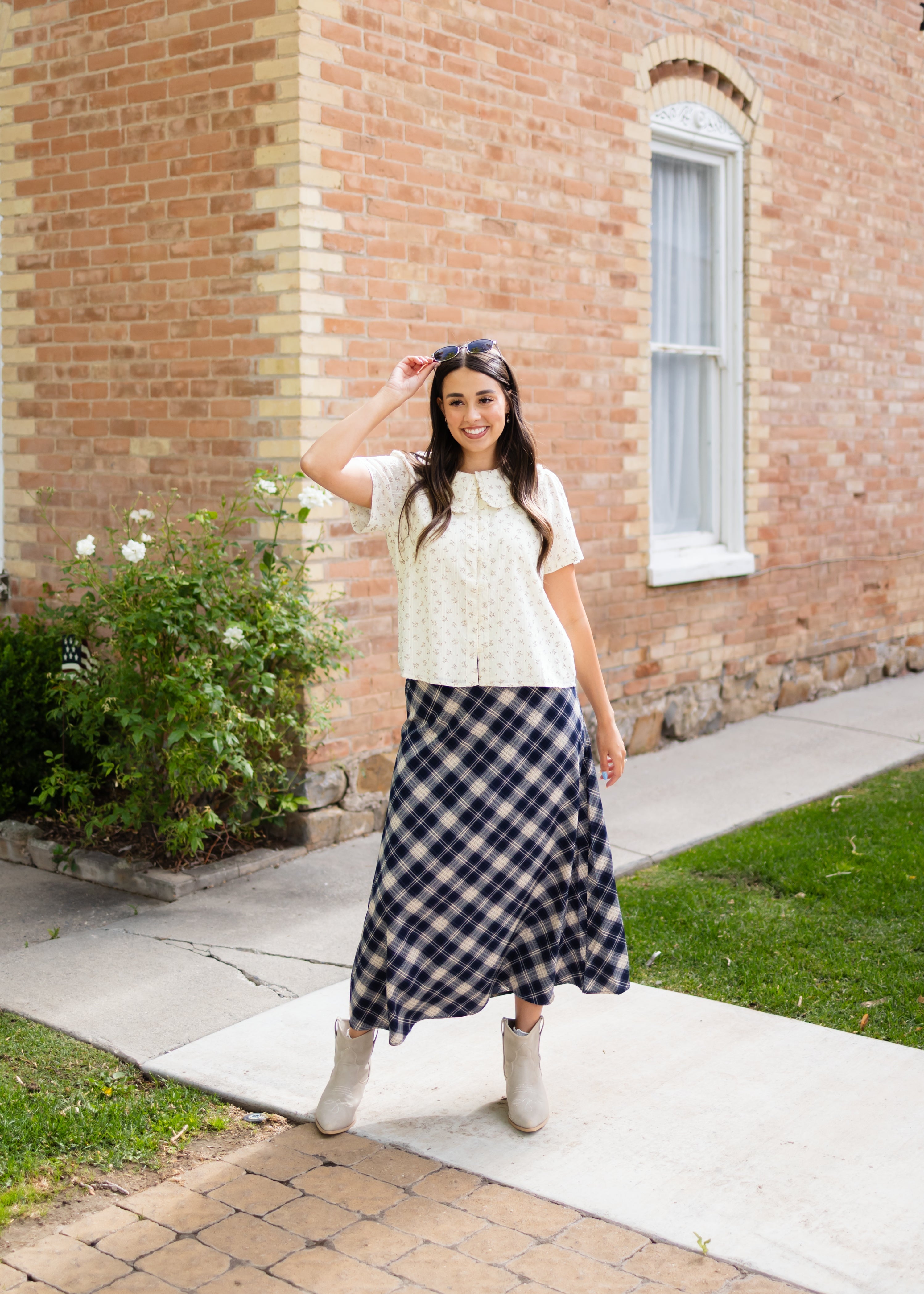Marissa Cream Floral Button Up Blouse