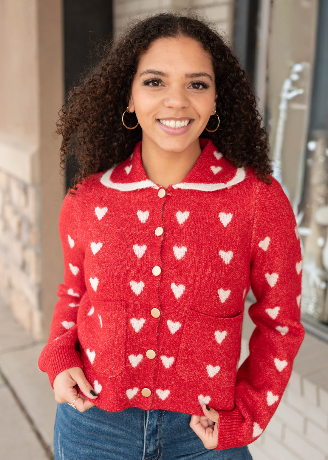 Marlie Red Heart Cardigan