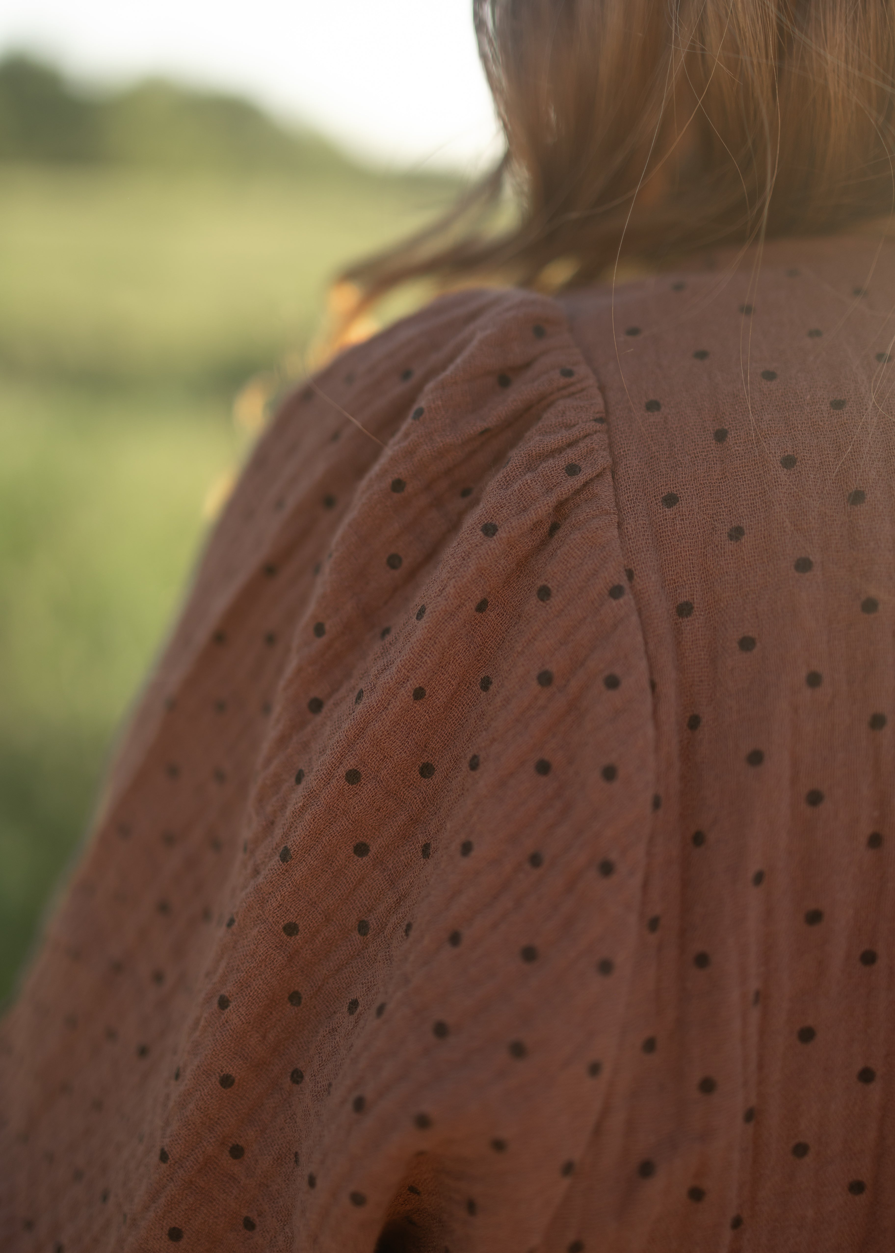 Maya Brown Polka Dot Dress