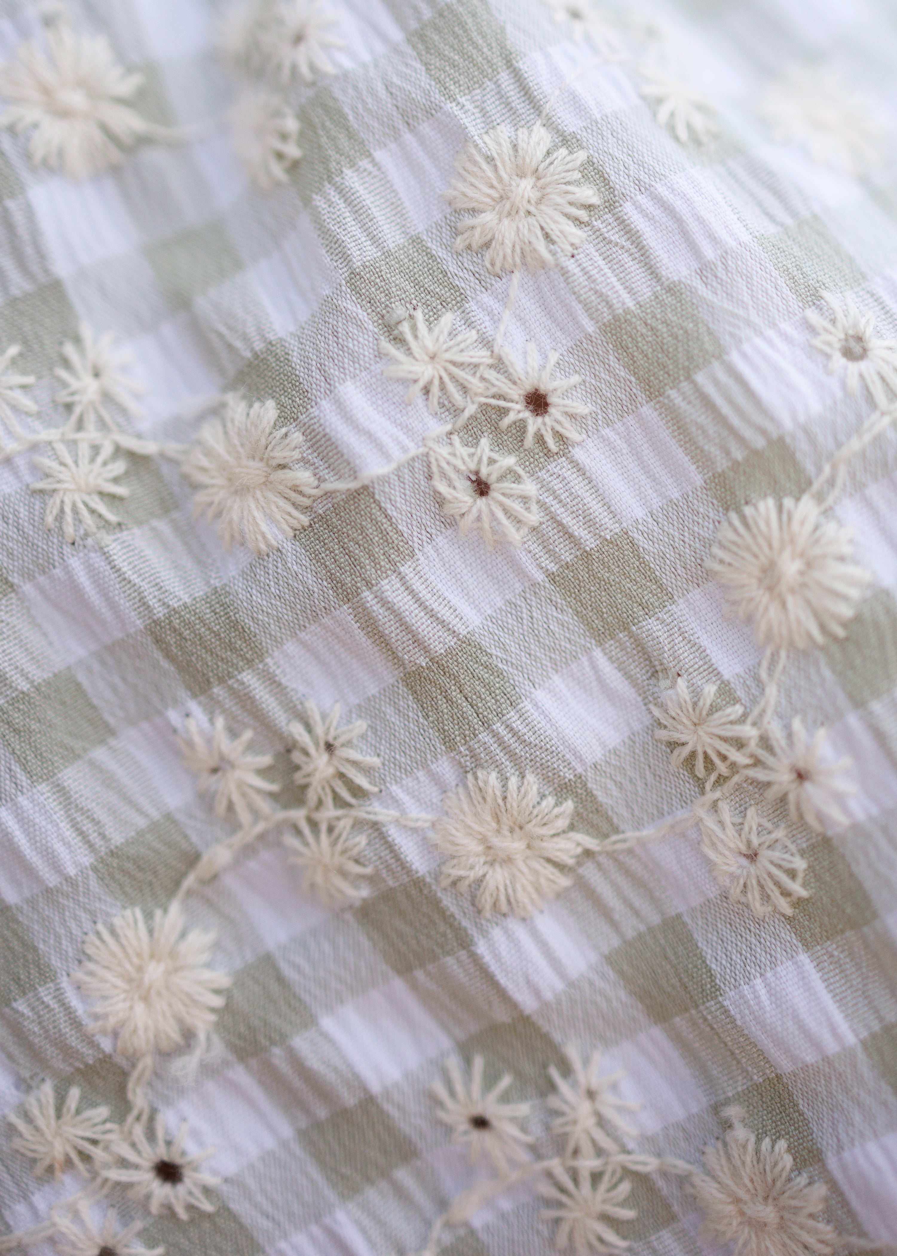 Mckinley Sage Gingham Floral Dress