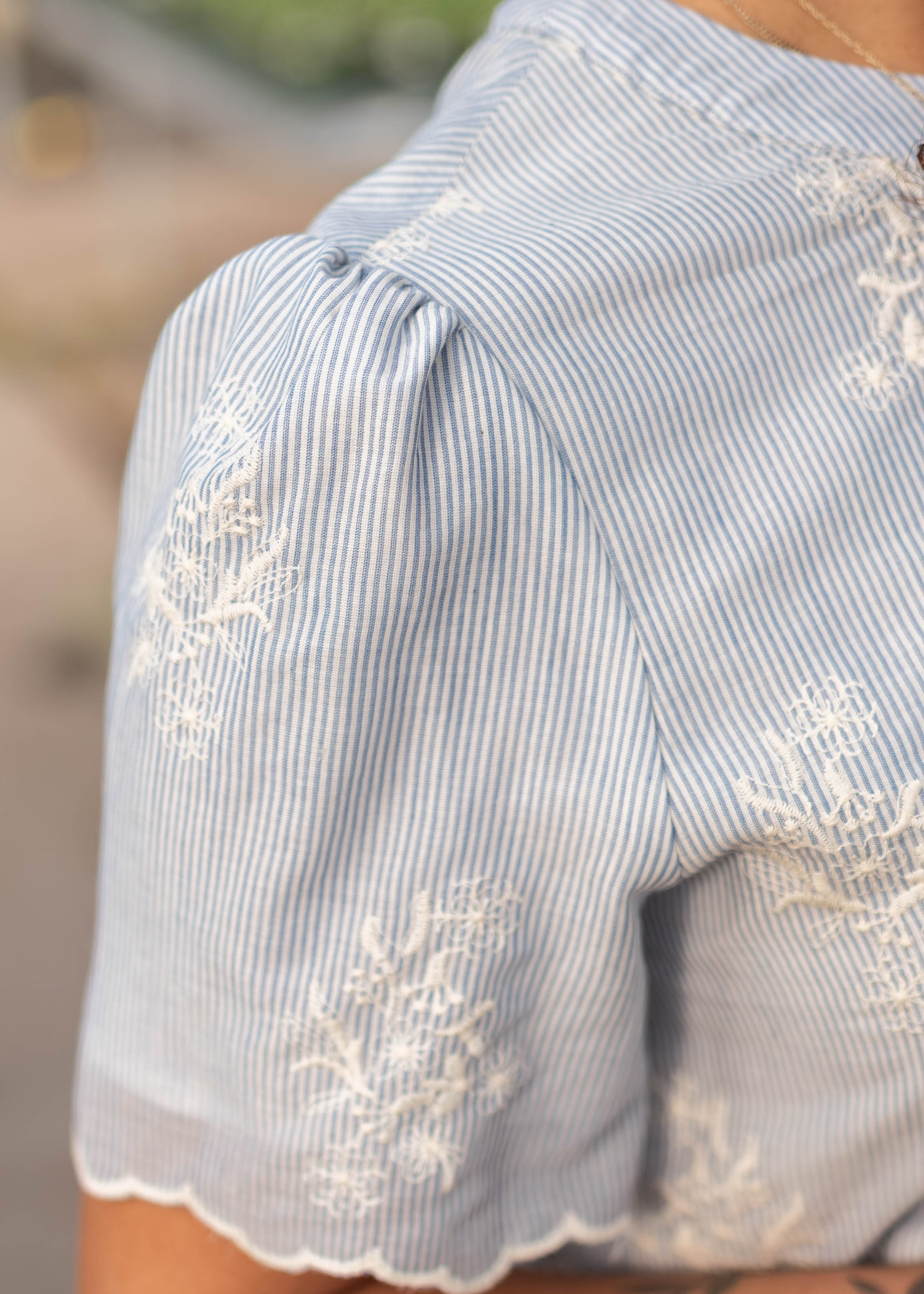 Mckenzie Blue Embroidered Dress
