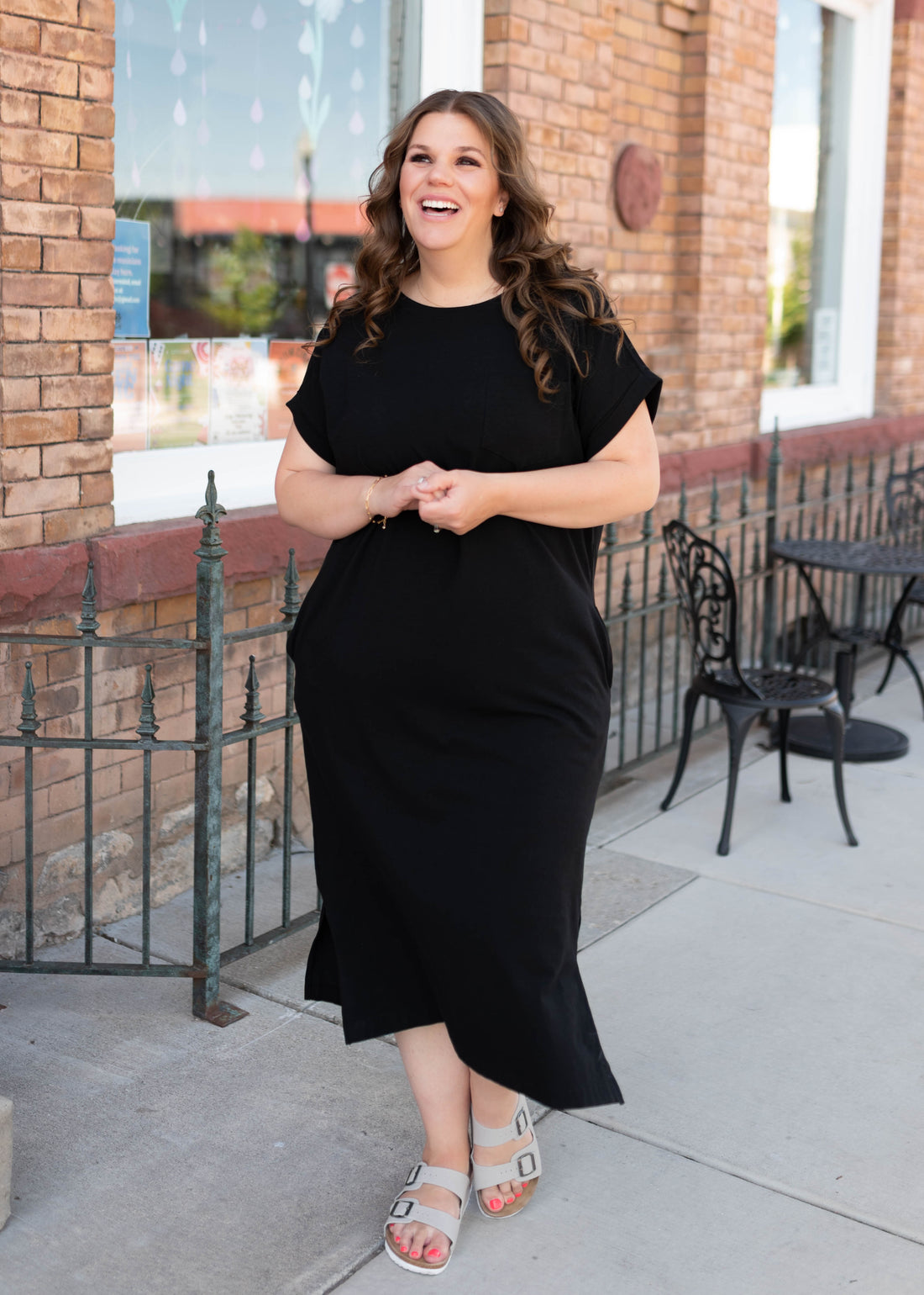 Mika Black Midi Dress