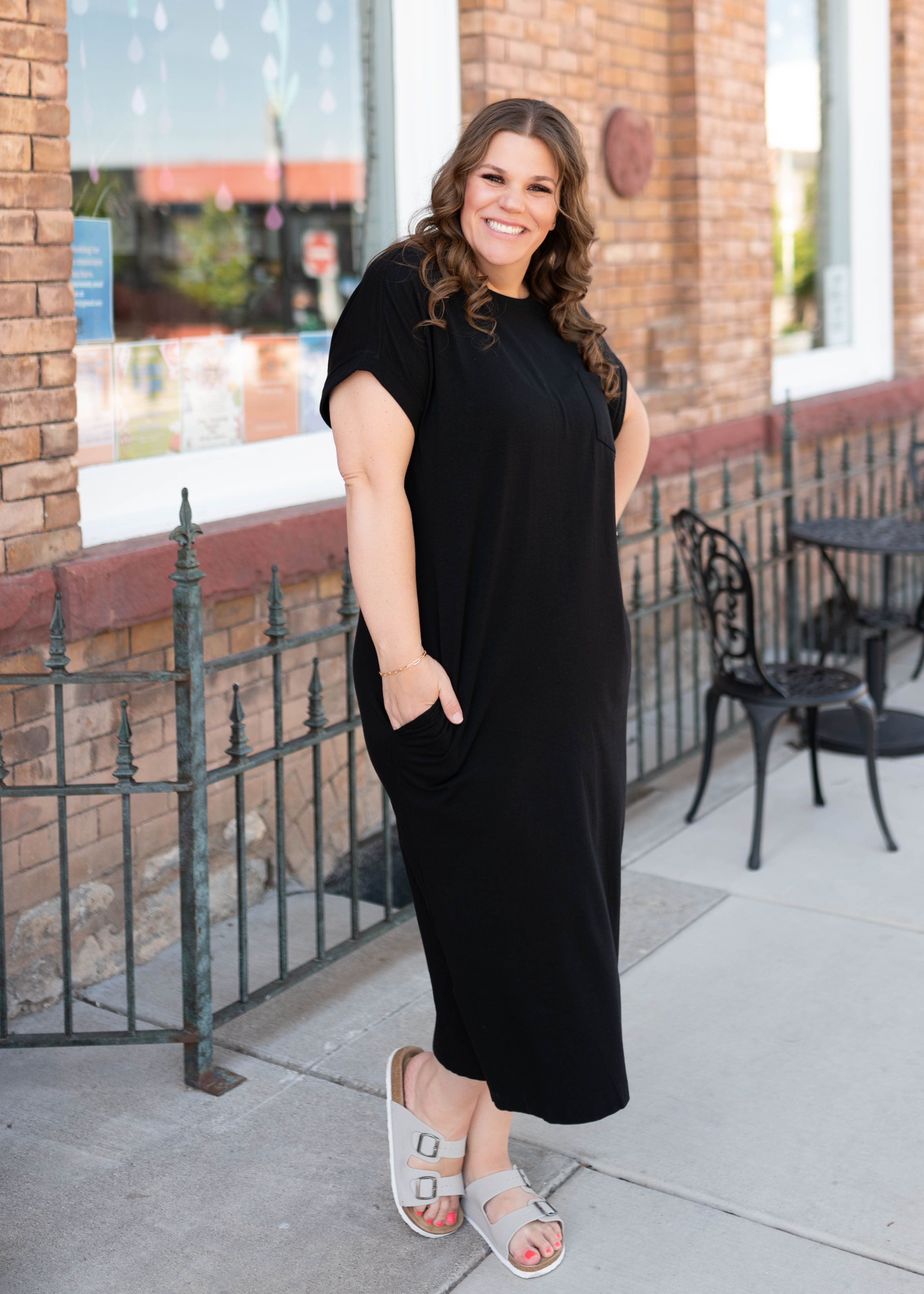 Mika Black Midi Dress