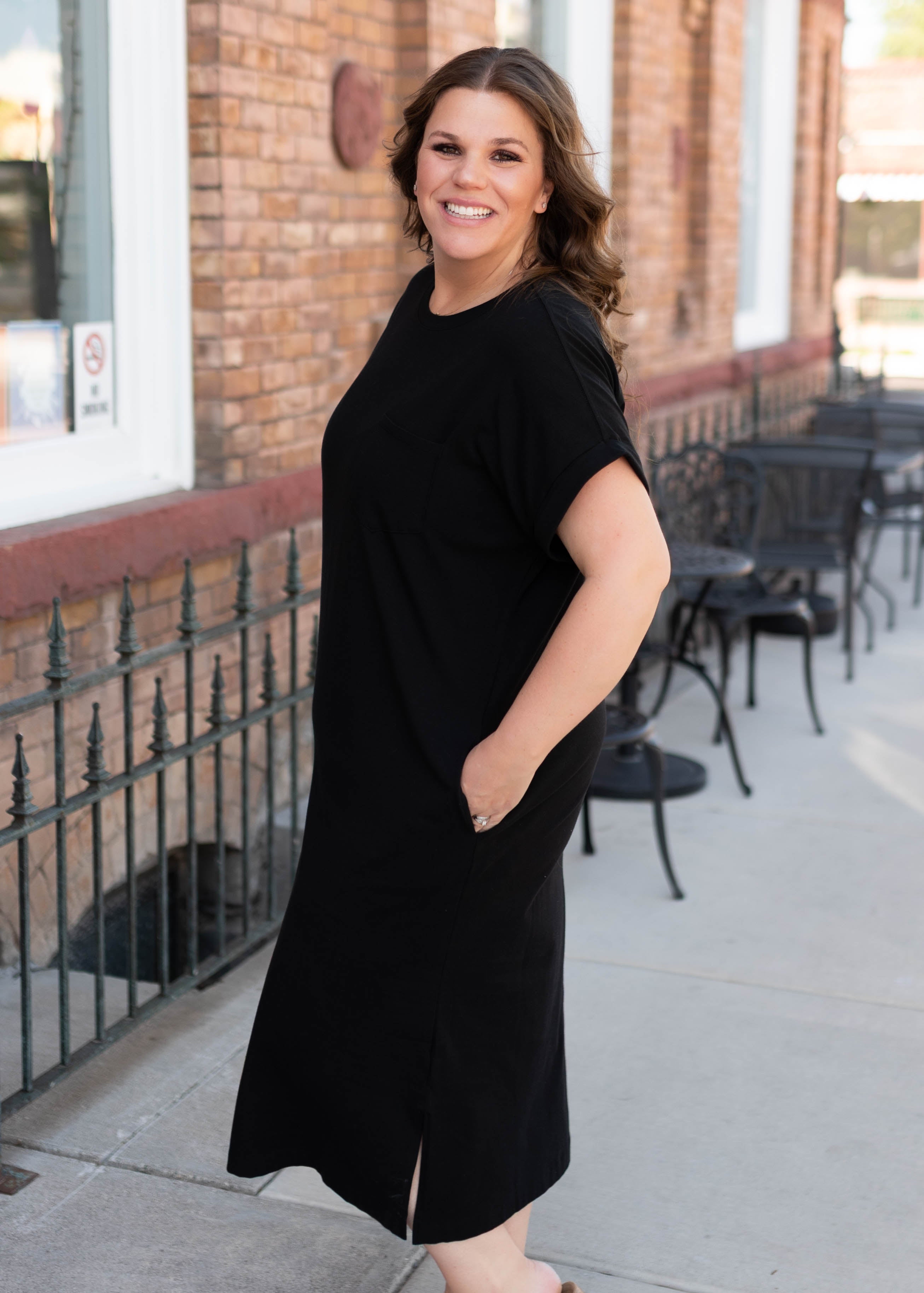 Mika Black Midi Dress