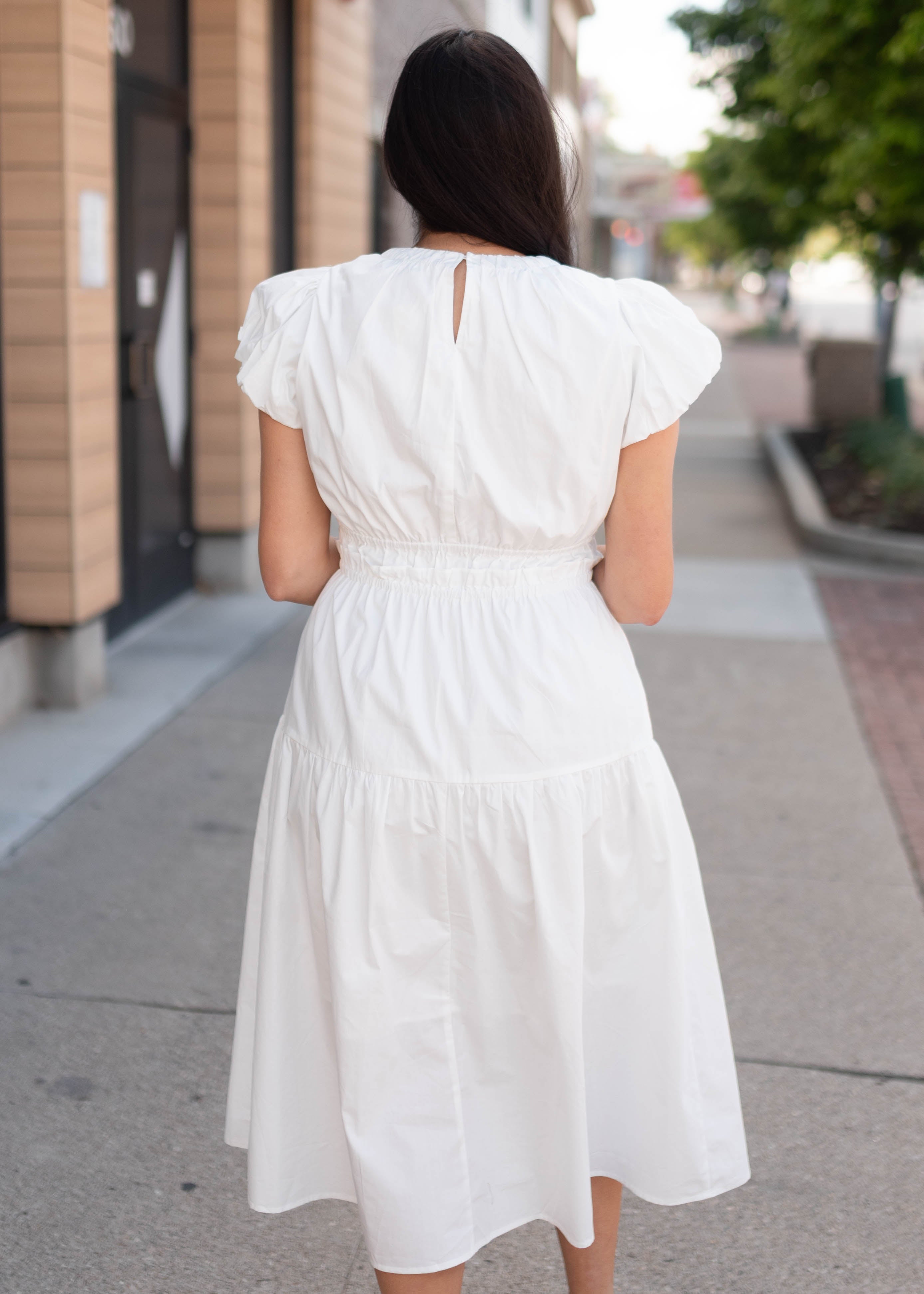 Parker White Tiered Dress