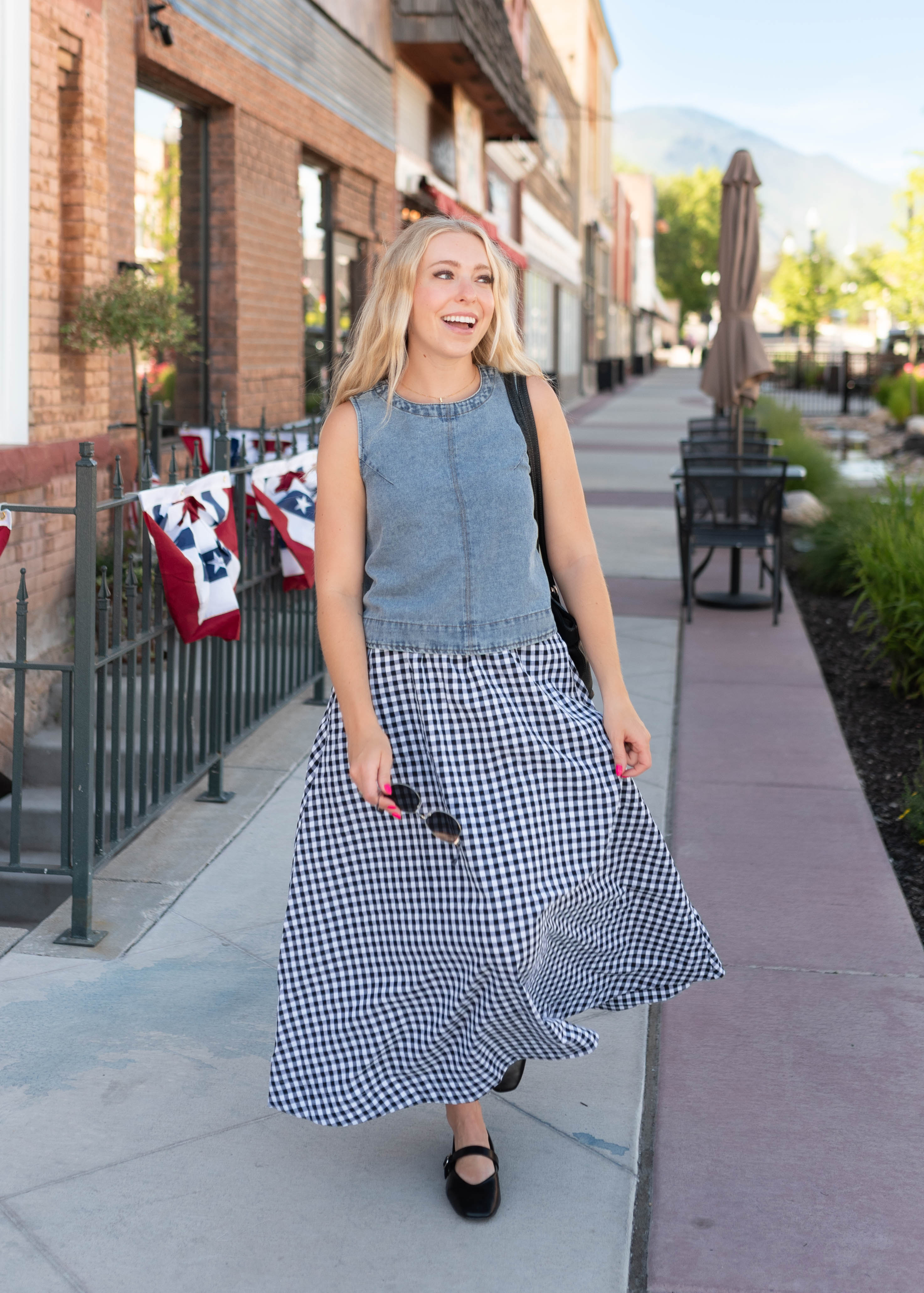 Peyton Chambray Sleeveless Top