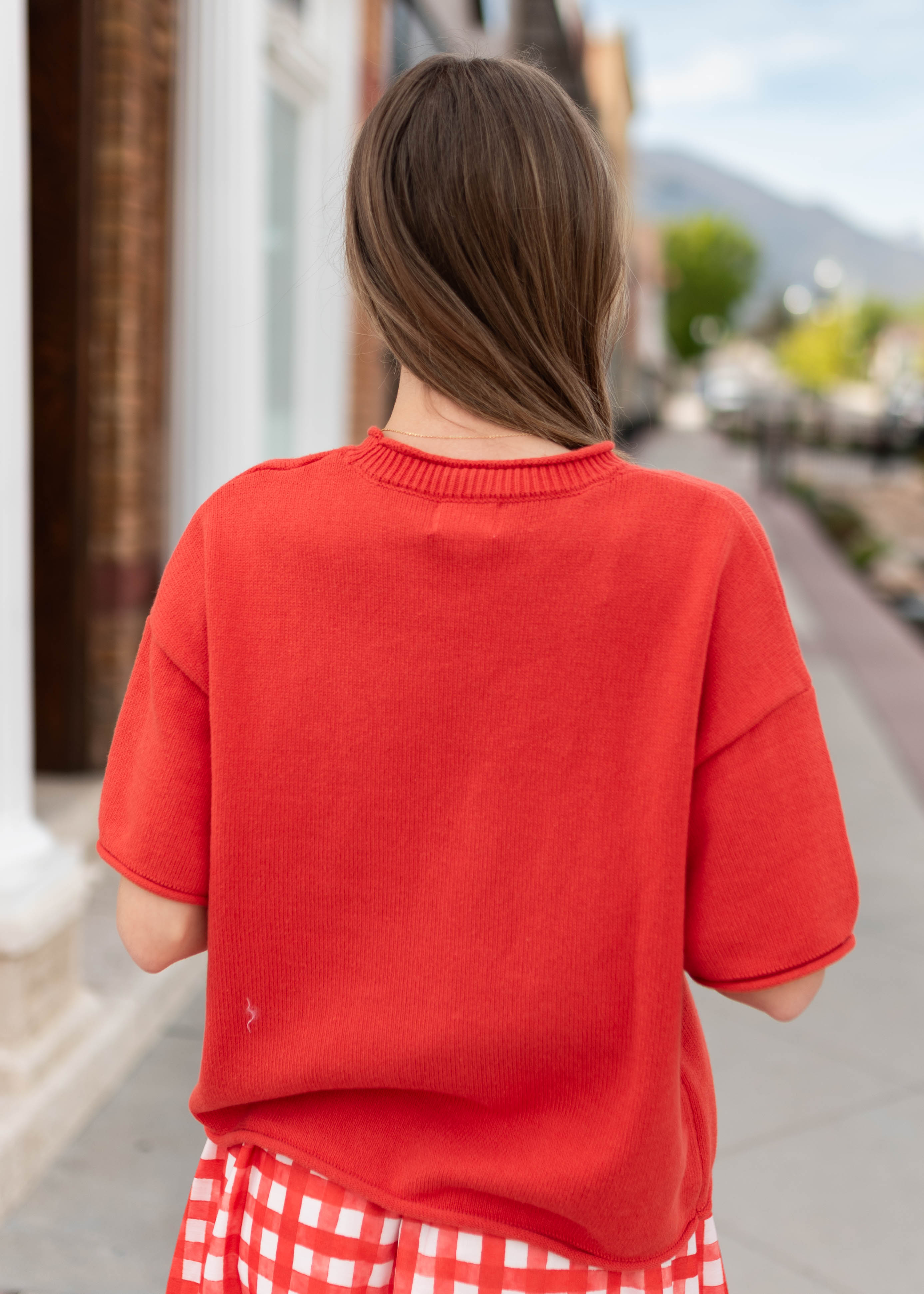 Romona Red Knit Sweater