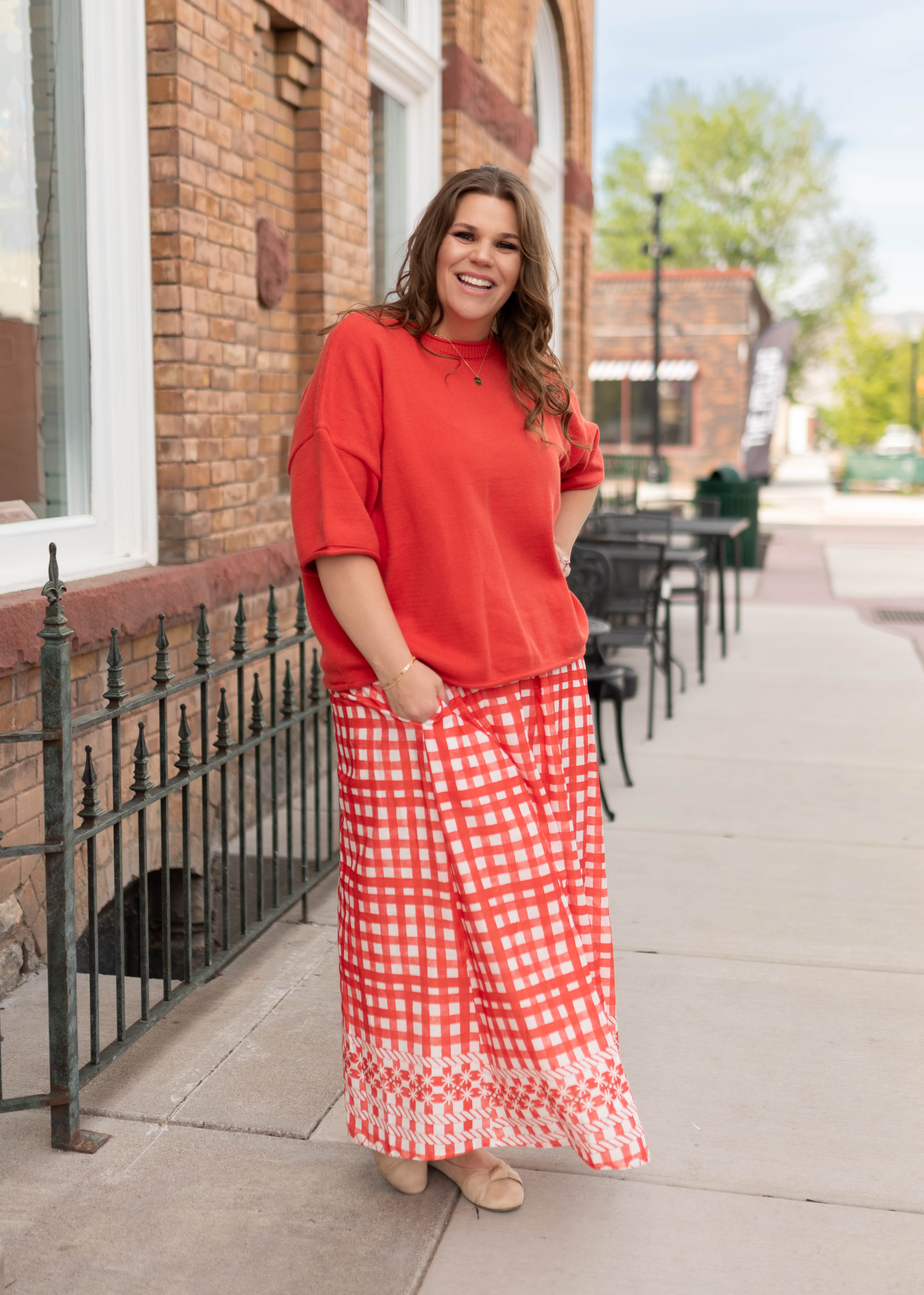 Romona Red Knit Sweater