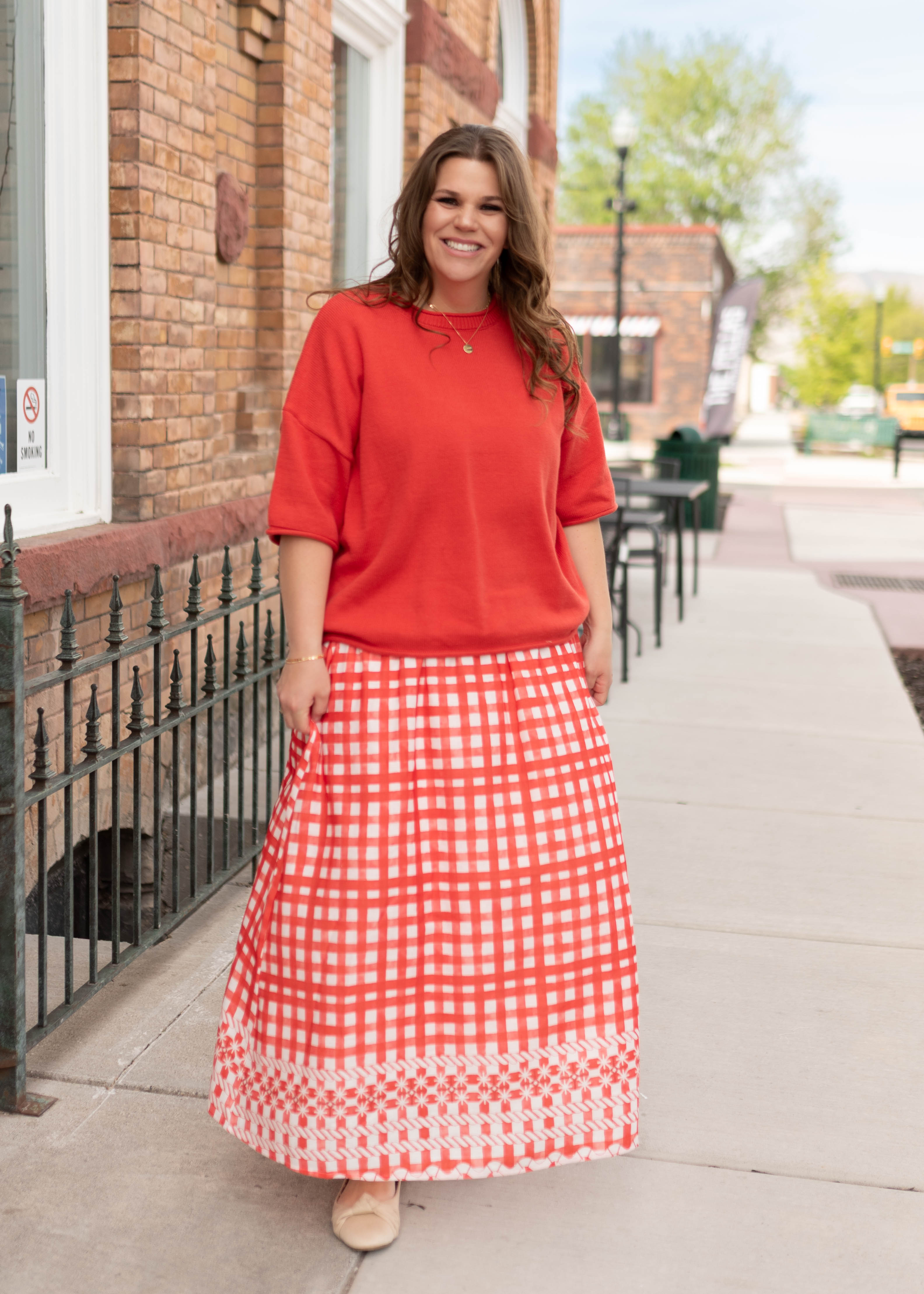 Romona Red Knit Sweater