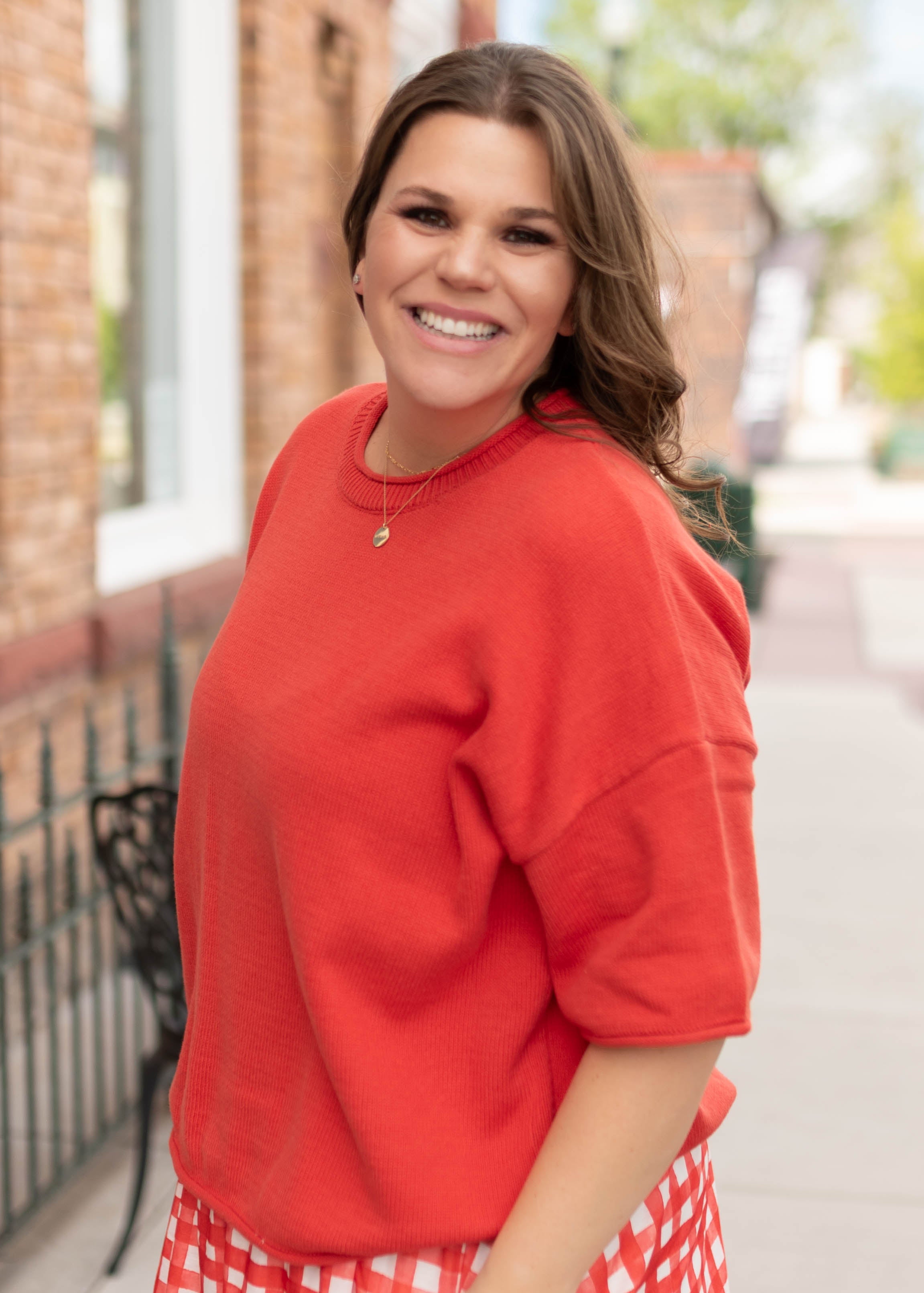 Romona Red Knit Sweater