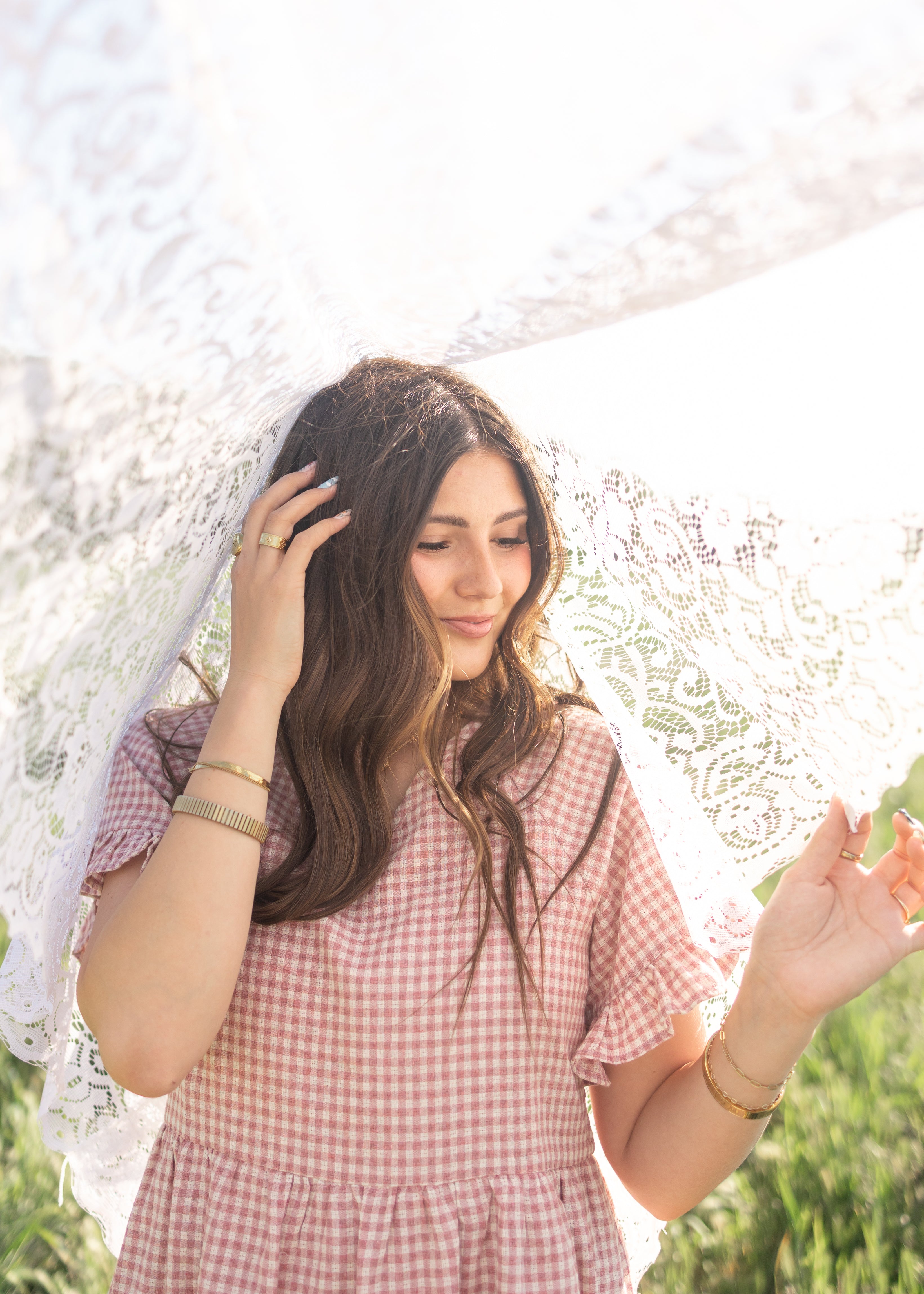 Remy Mauve Gingham Dress
