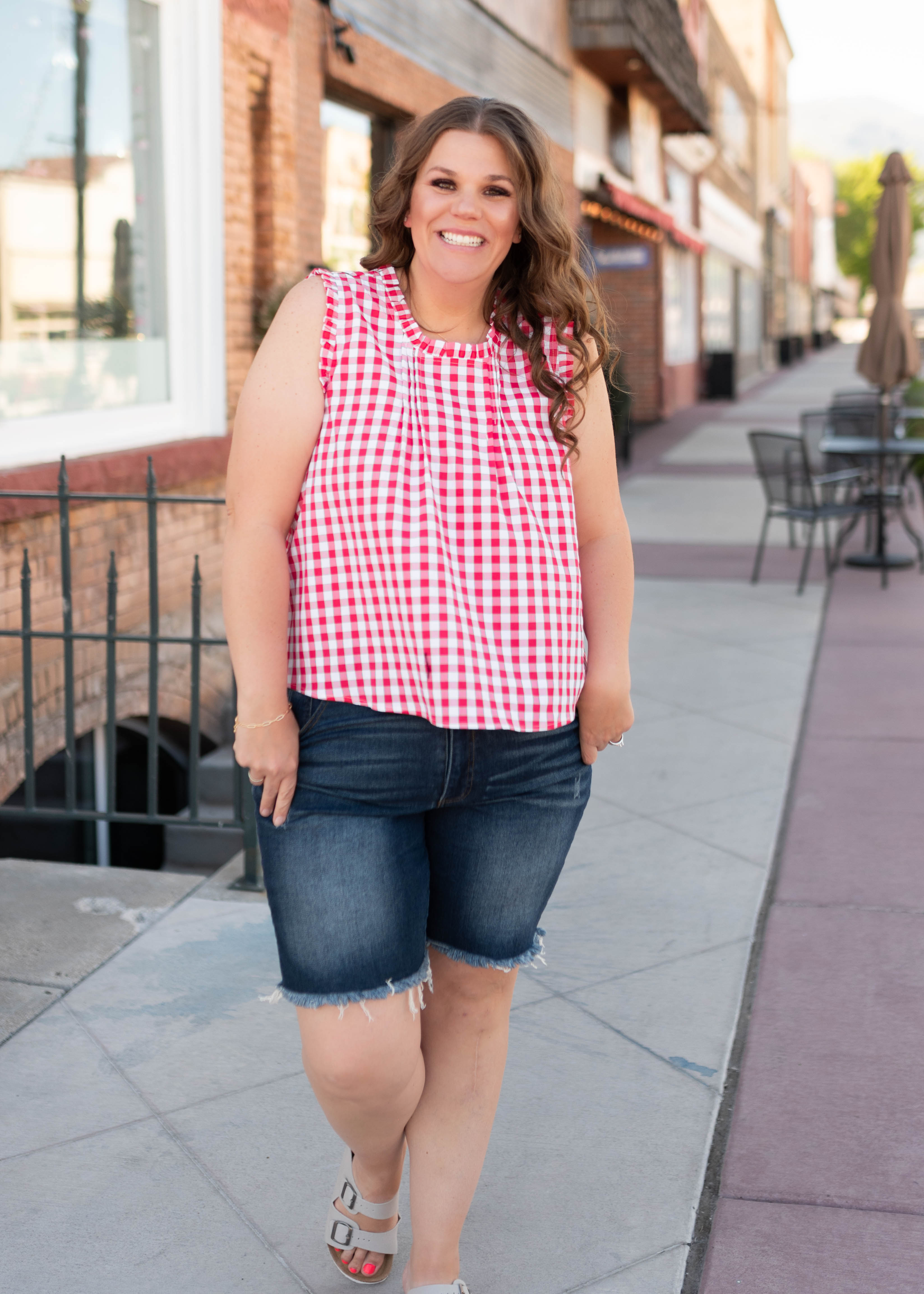Rosie Red Gingham Top