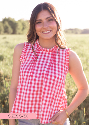 Rosie Red Gingham Top