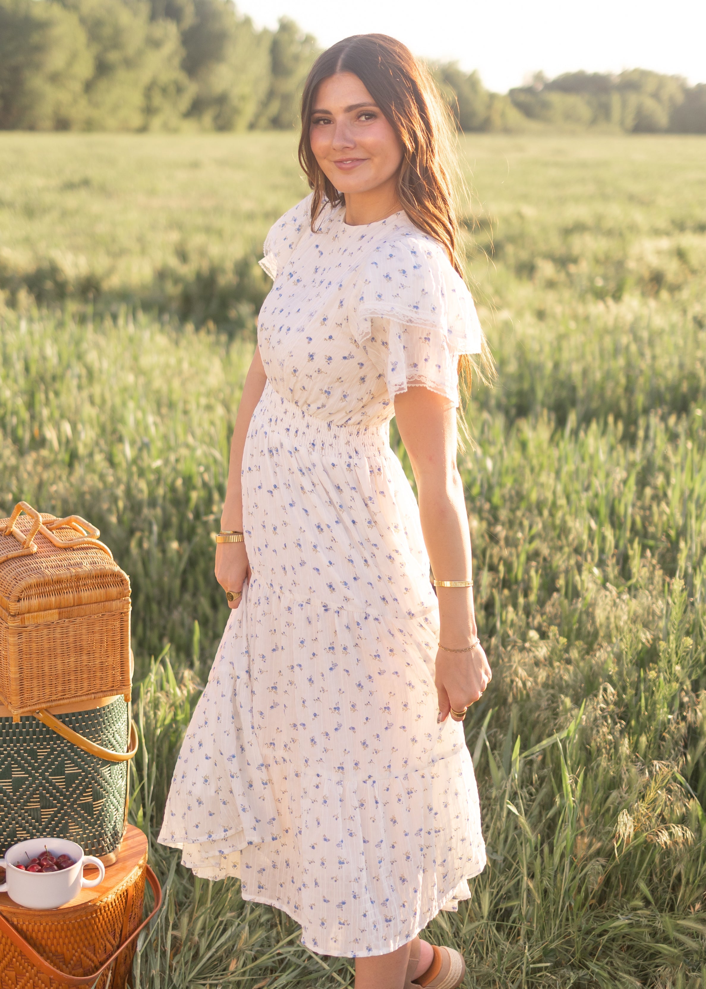 Sami Blue Floral Dress