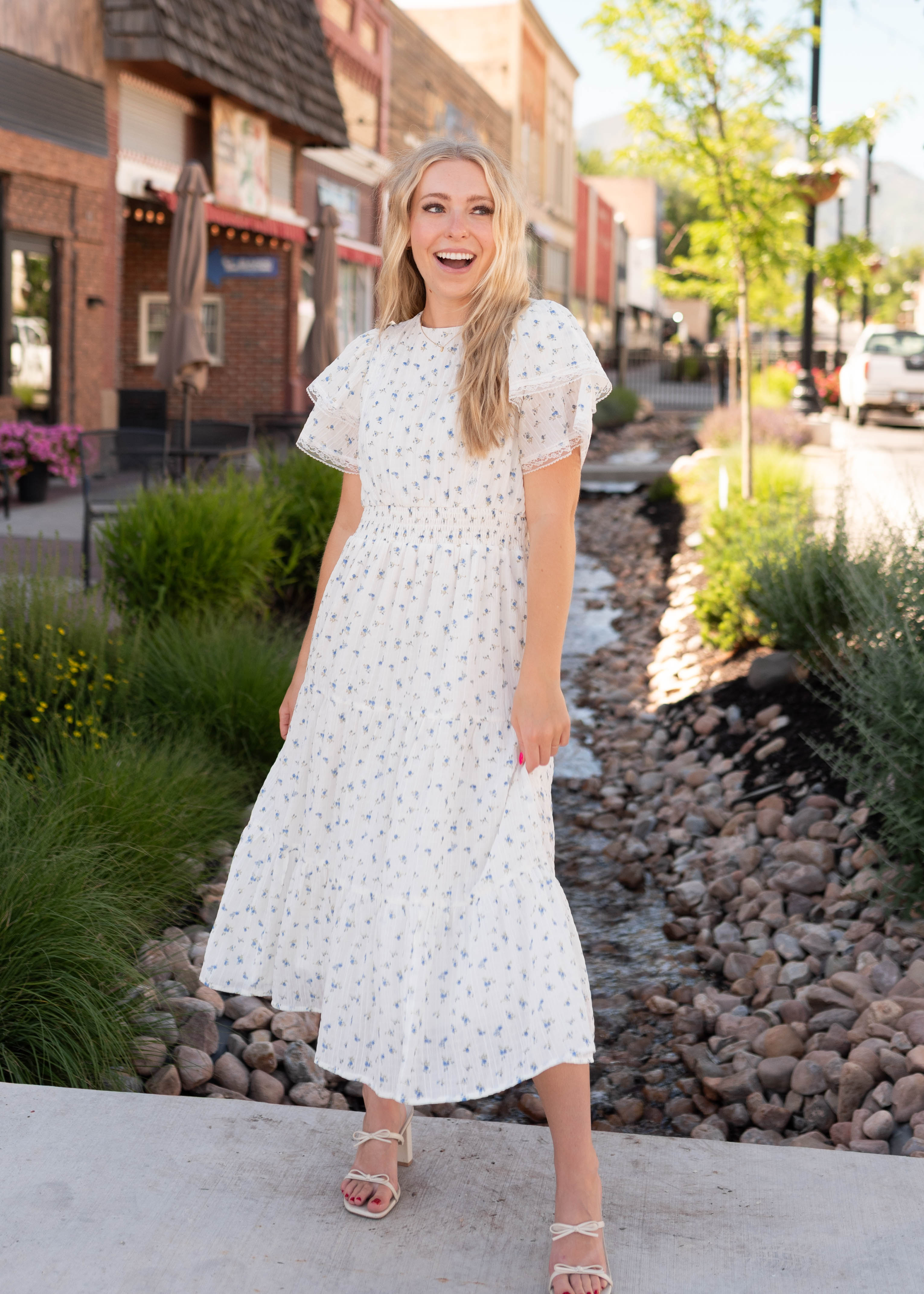 Sami Blue Floral Dress
