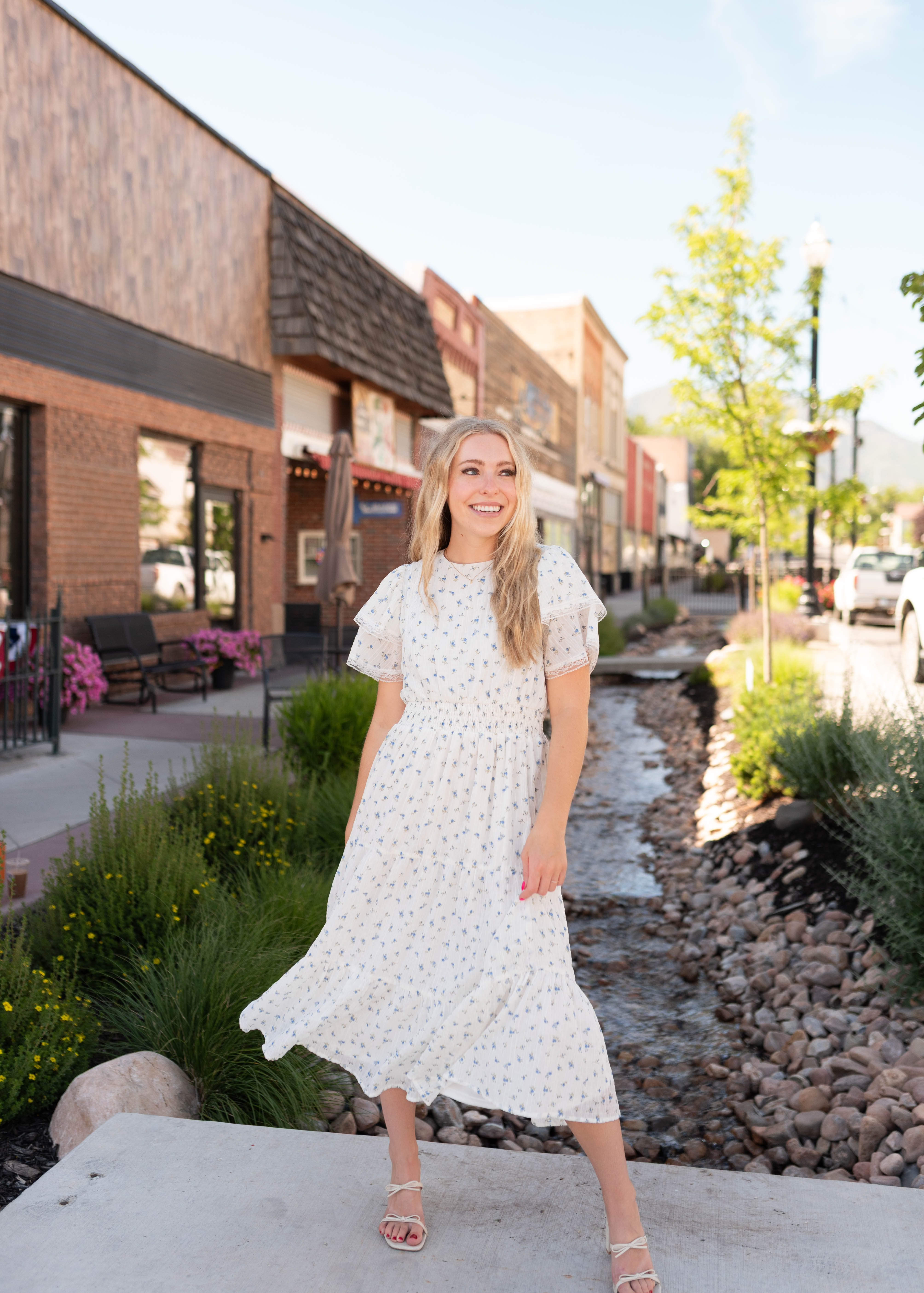 Sami Blue Floral Dress
