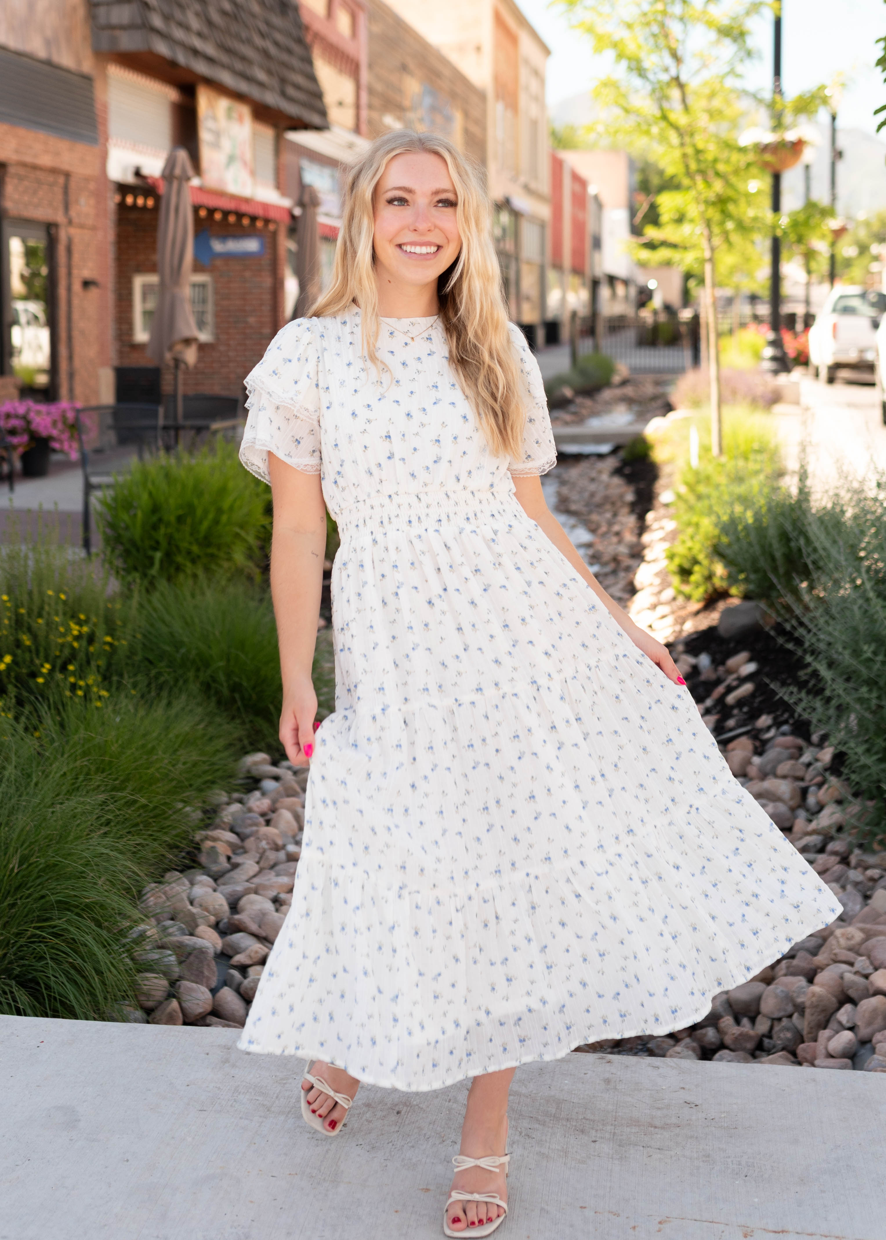 Sami Blue Floral Dress