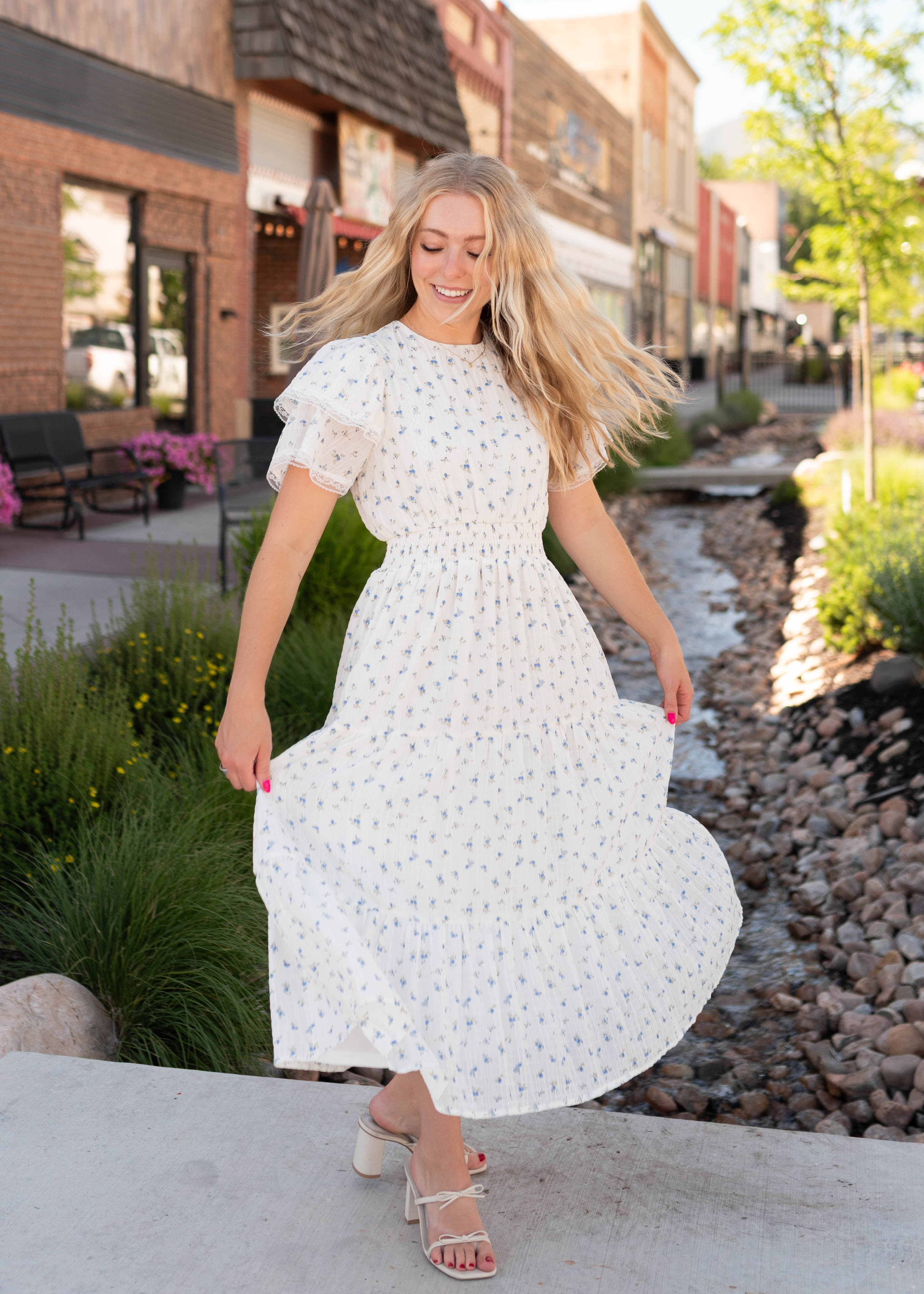 Sami Blue Floral Dress