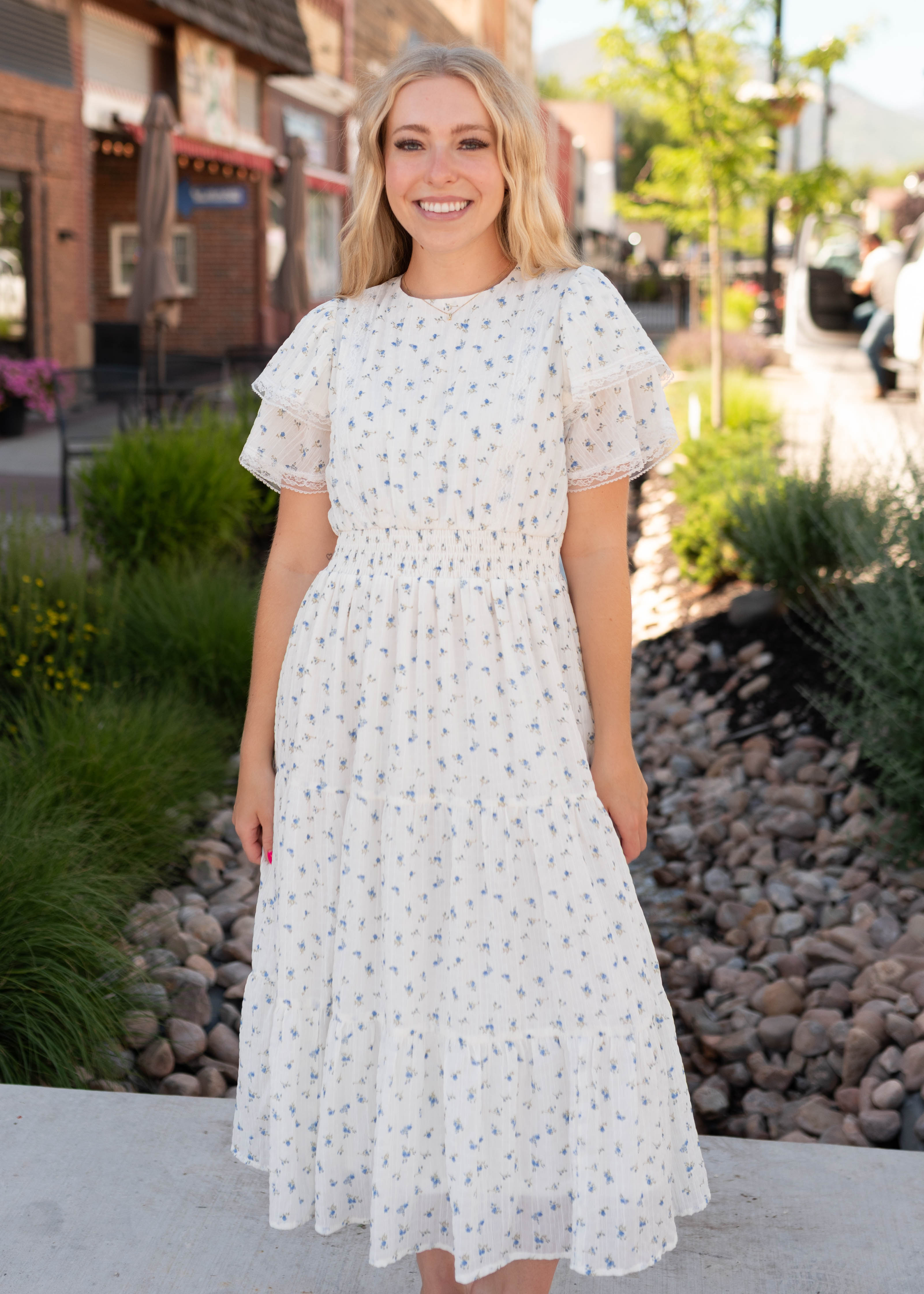 Sami Blue Floral Dress