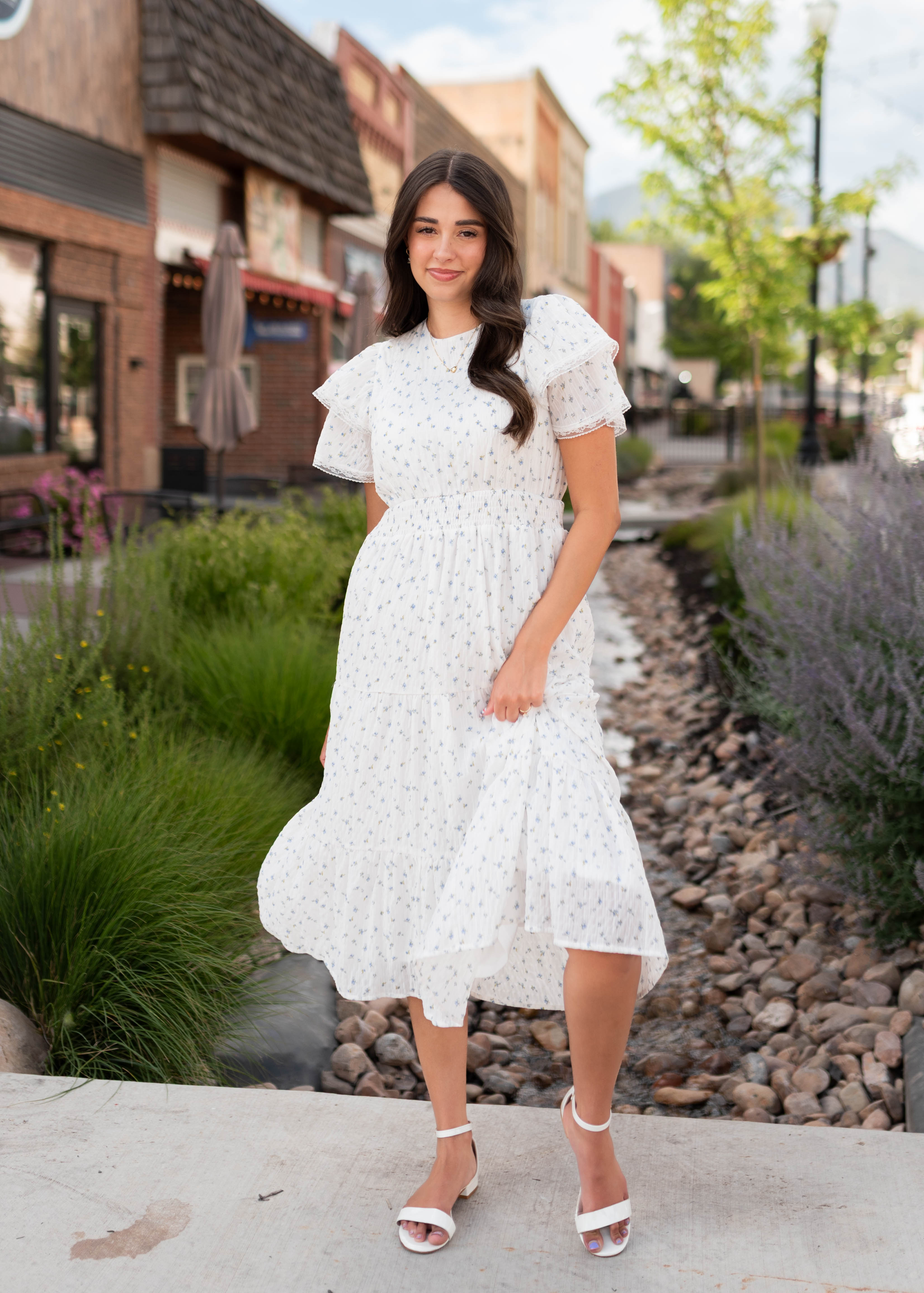 Sami Blue Floral Dress