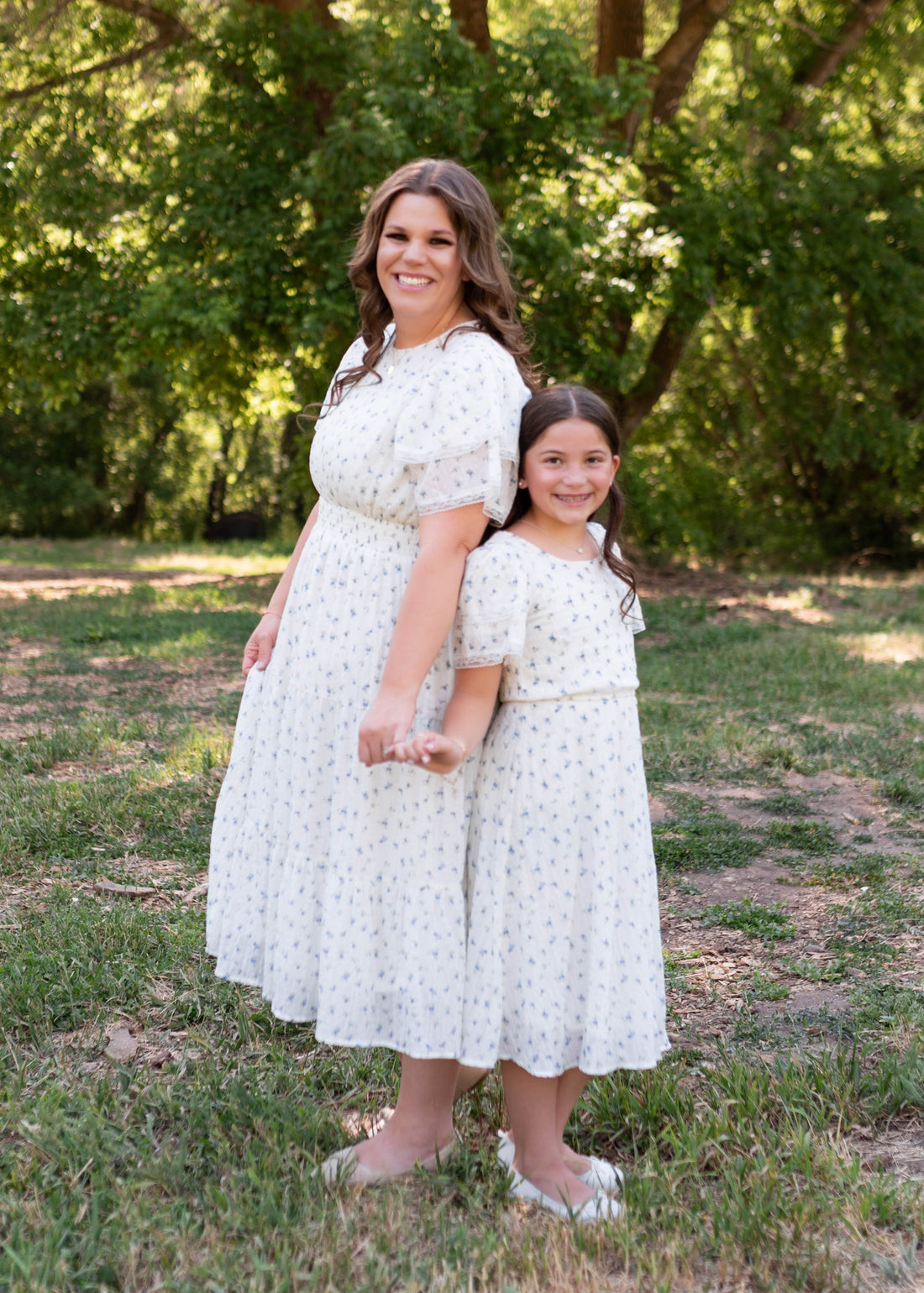 Sami Blue Floral Little Girl Dress