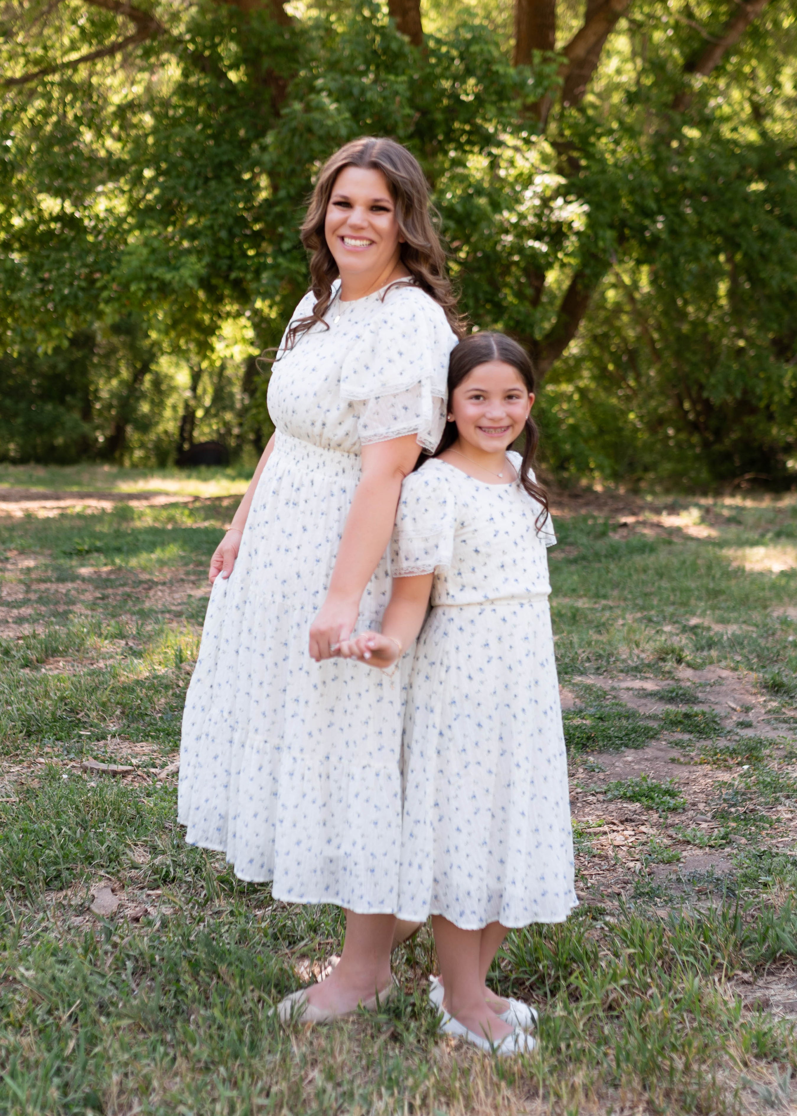 Sami Blue Floral Little Girl Dress