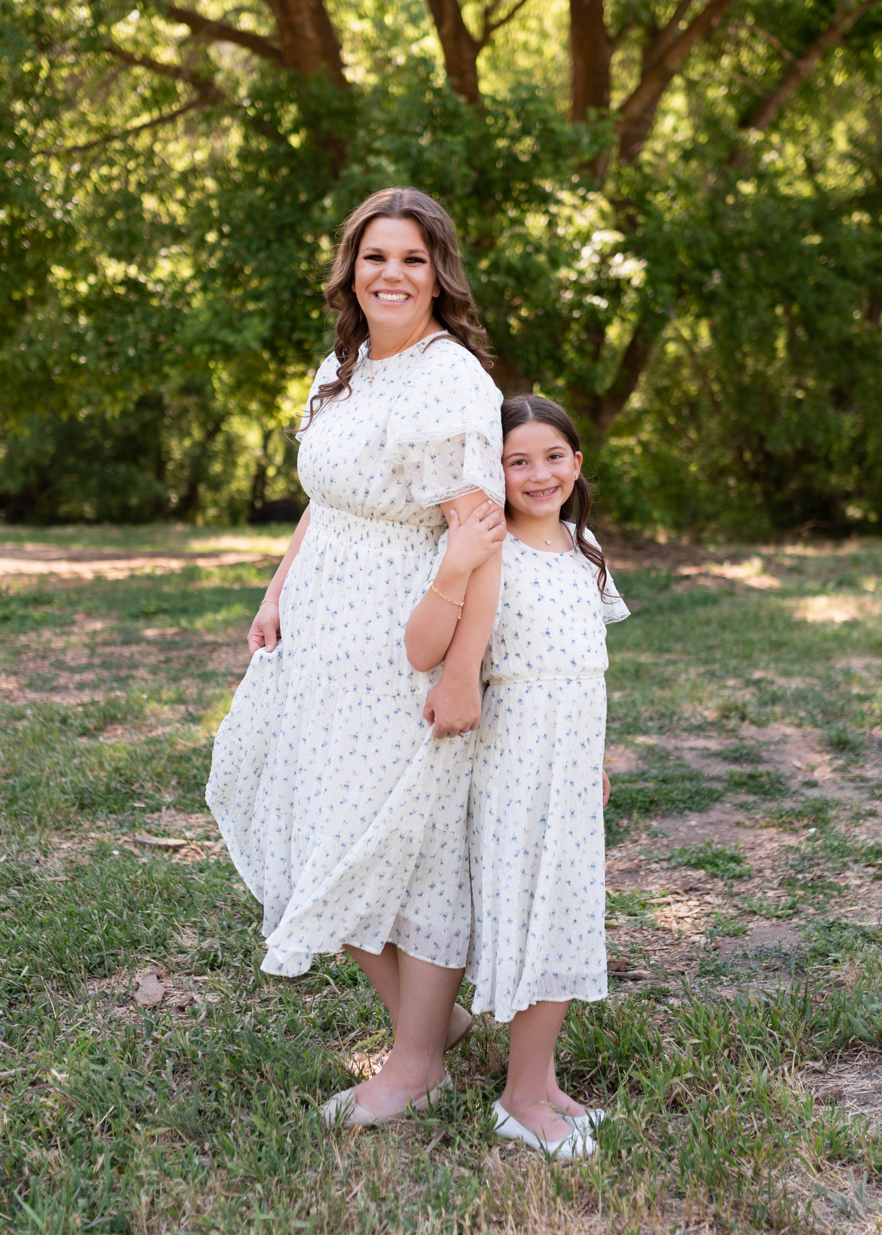 Sami Blue Floral Little Girl Dress
