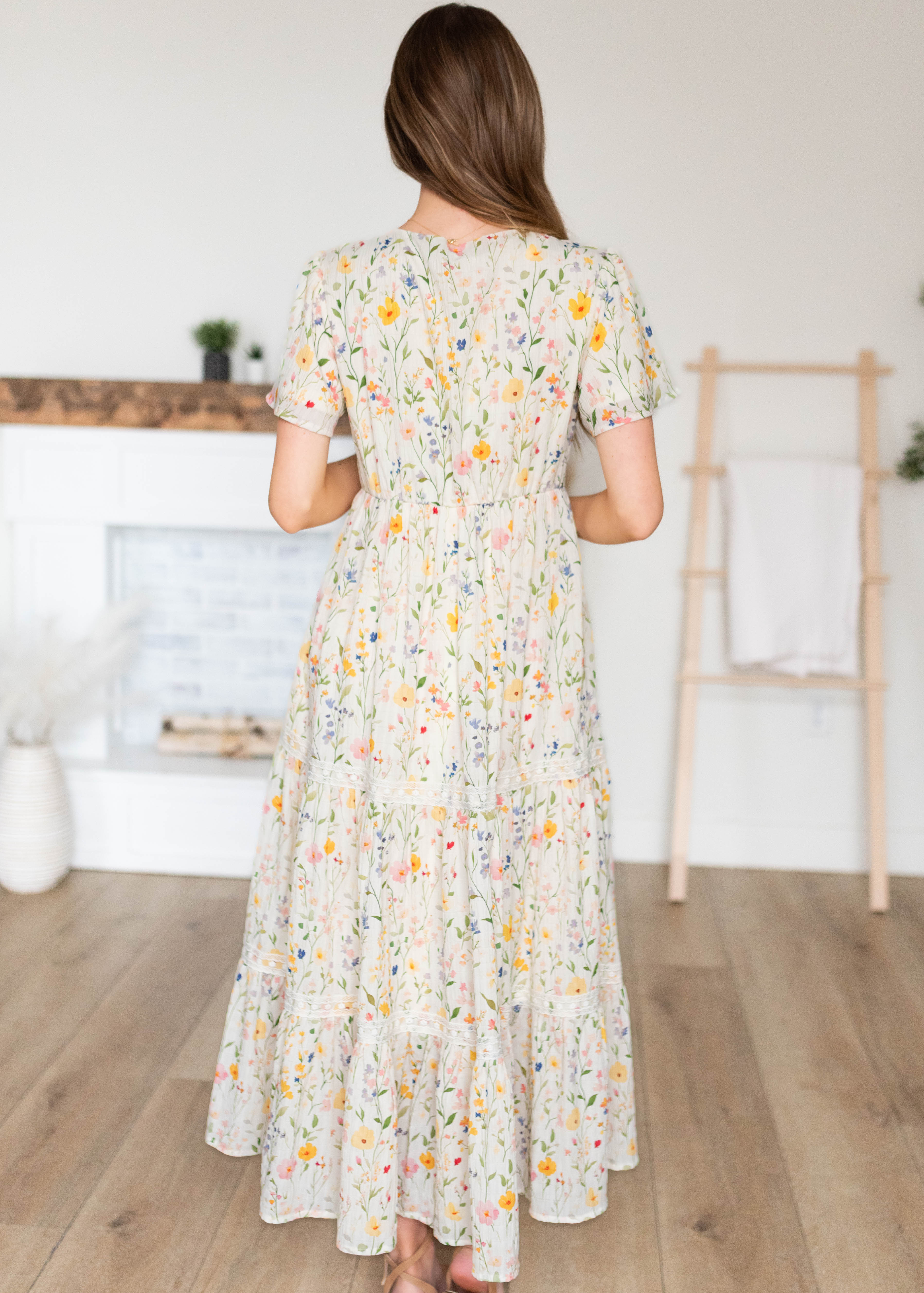 Sasha Ivory Multi Floral Dress