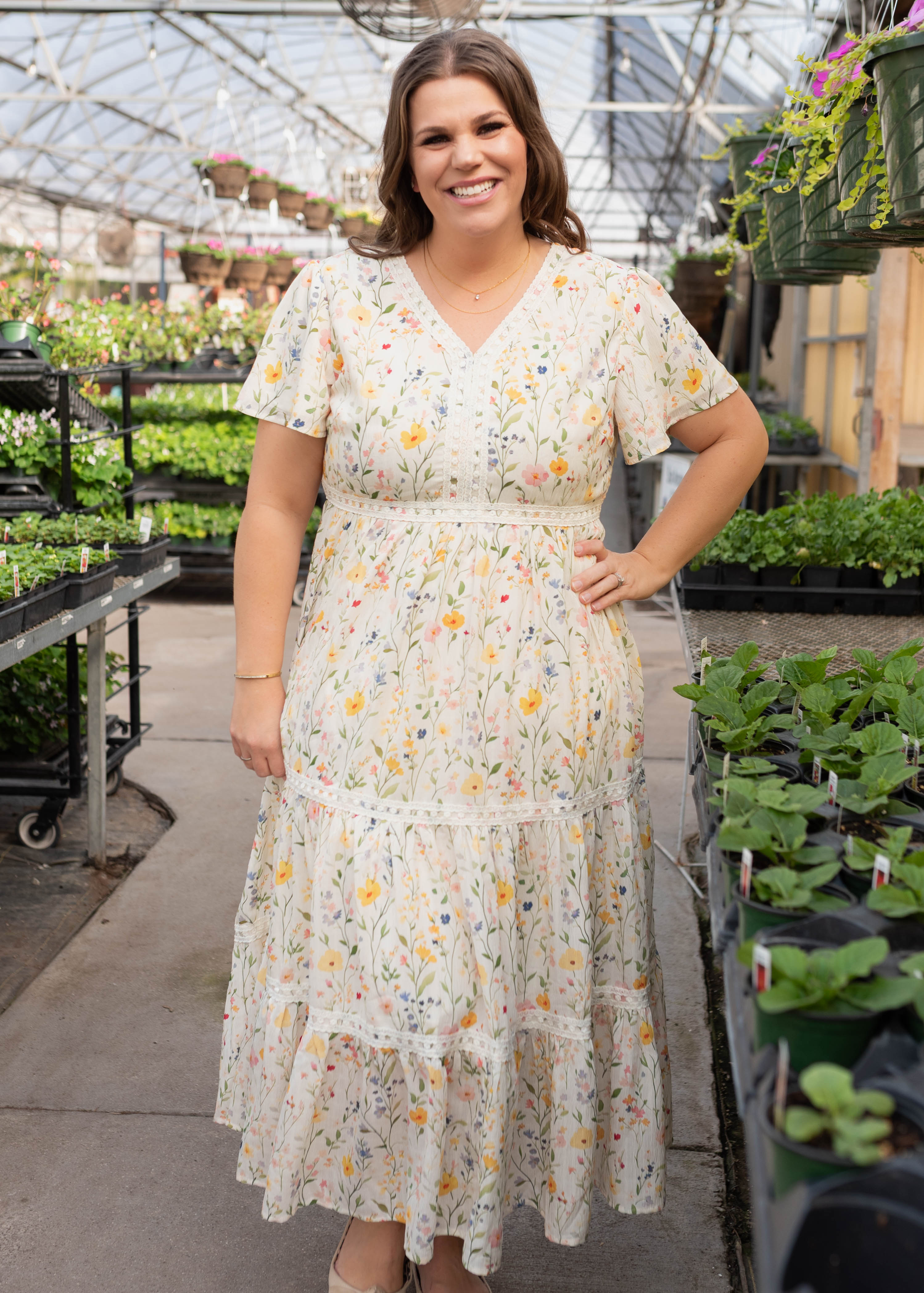 Sasha Ivory Multi Floral Dress
