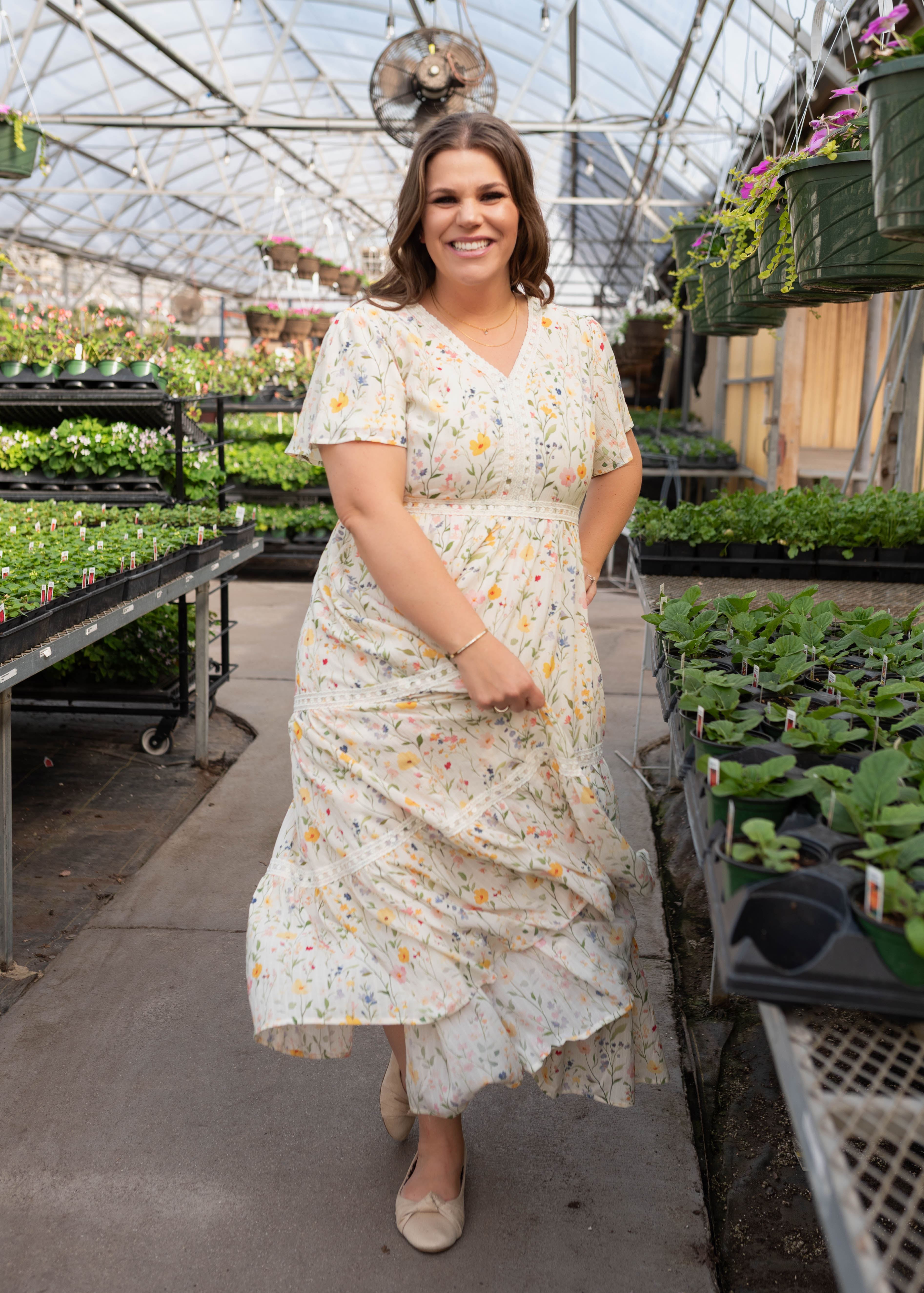 Sasha Ivory Multi Floral Dress