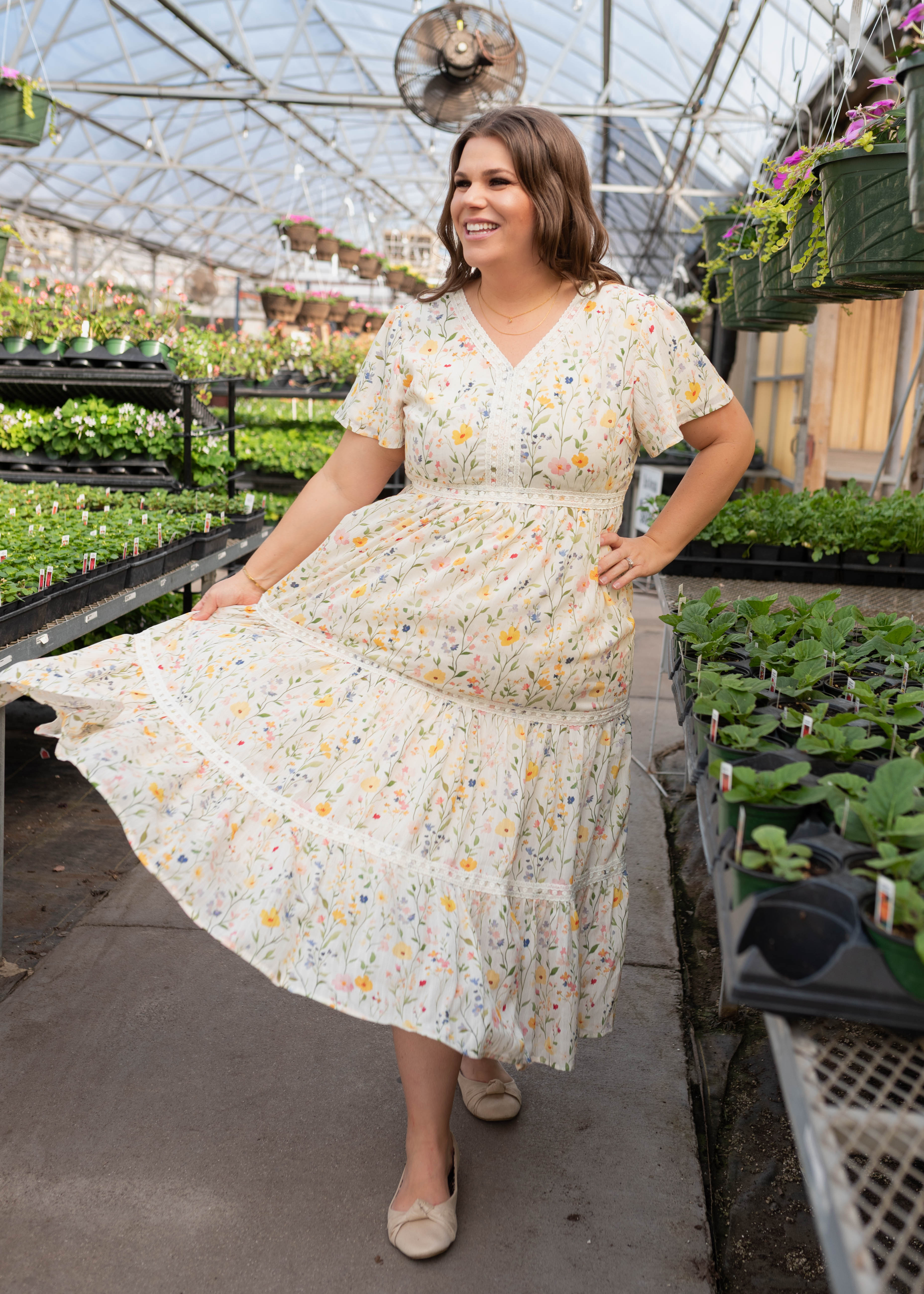 Sasha Ivory Multi Floral Dress