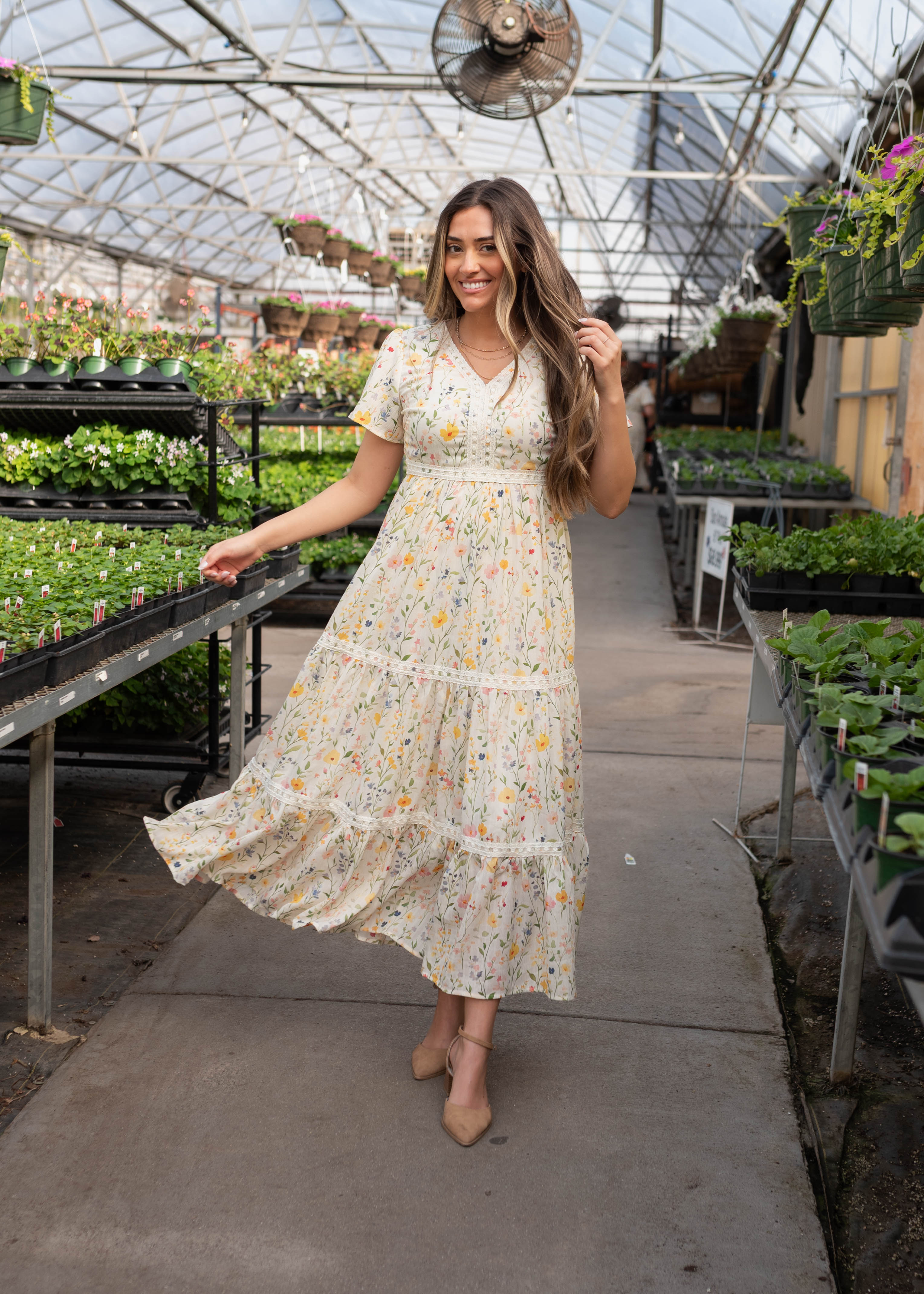 Sasha Ivory Multi Floral Dress