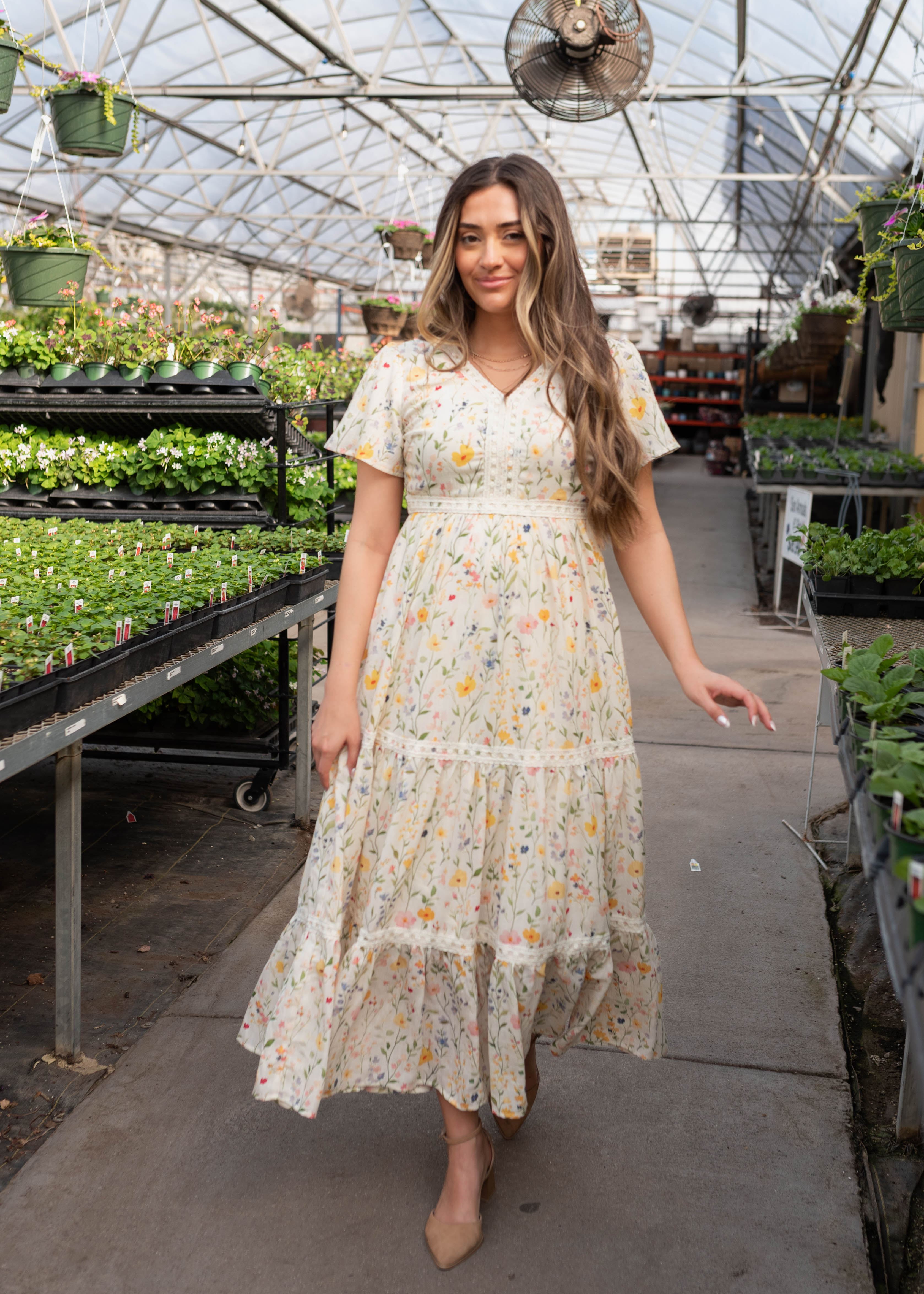 Sasha Ivory Multi Floral Dress
