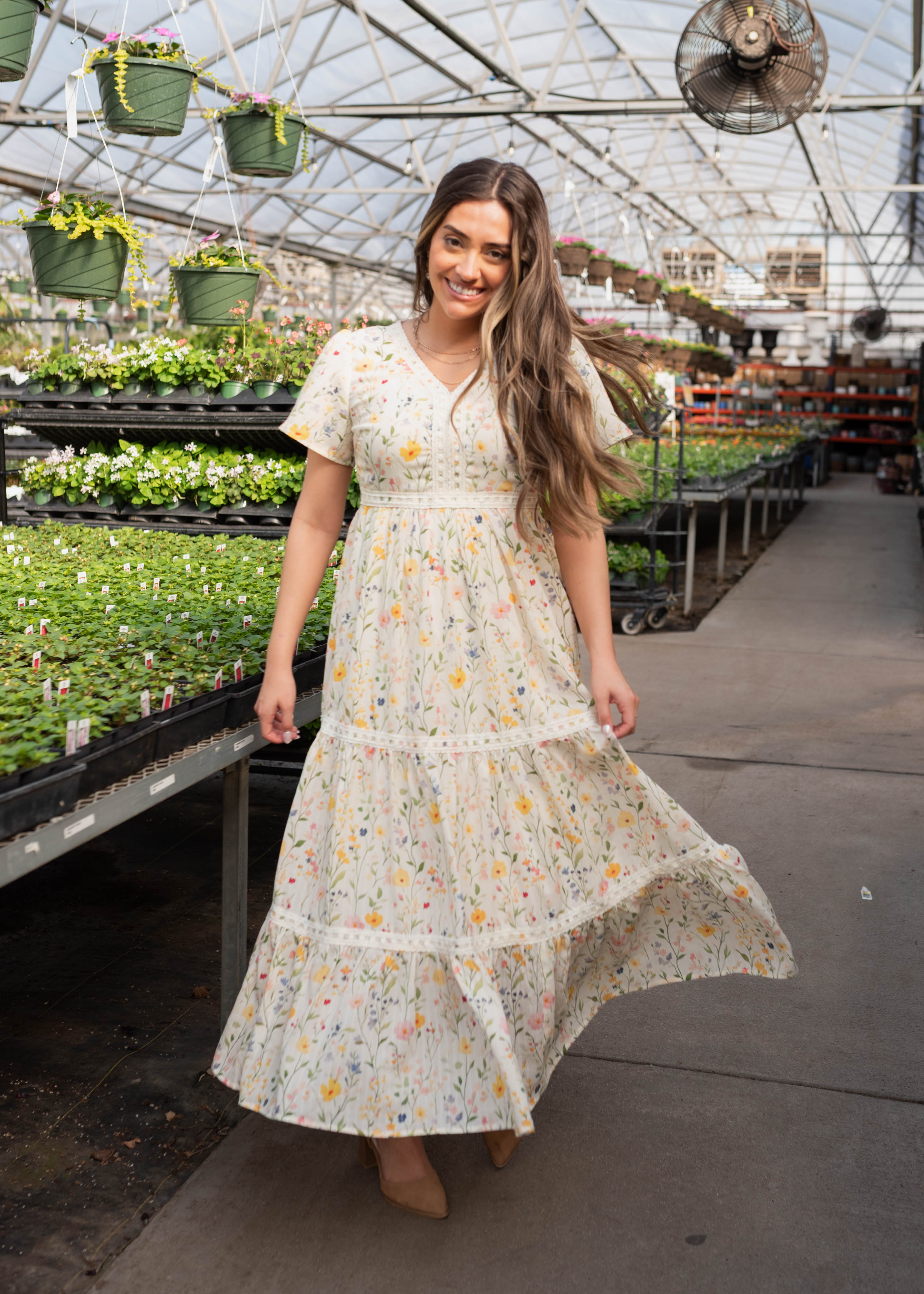 Sasha Ivory Multi Floral Dress