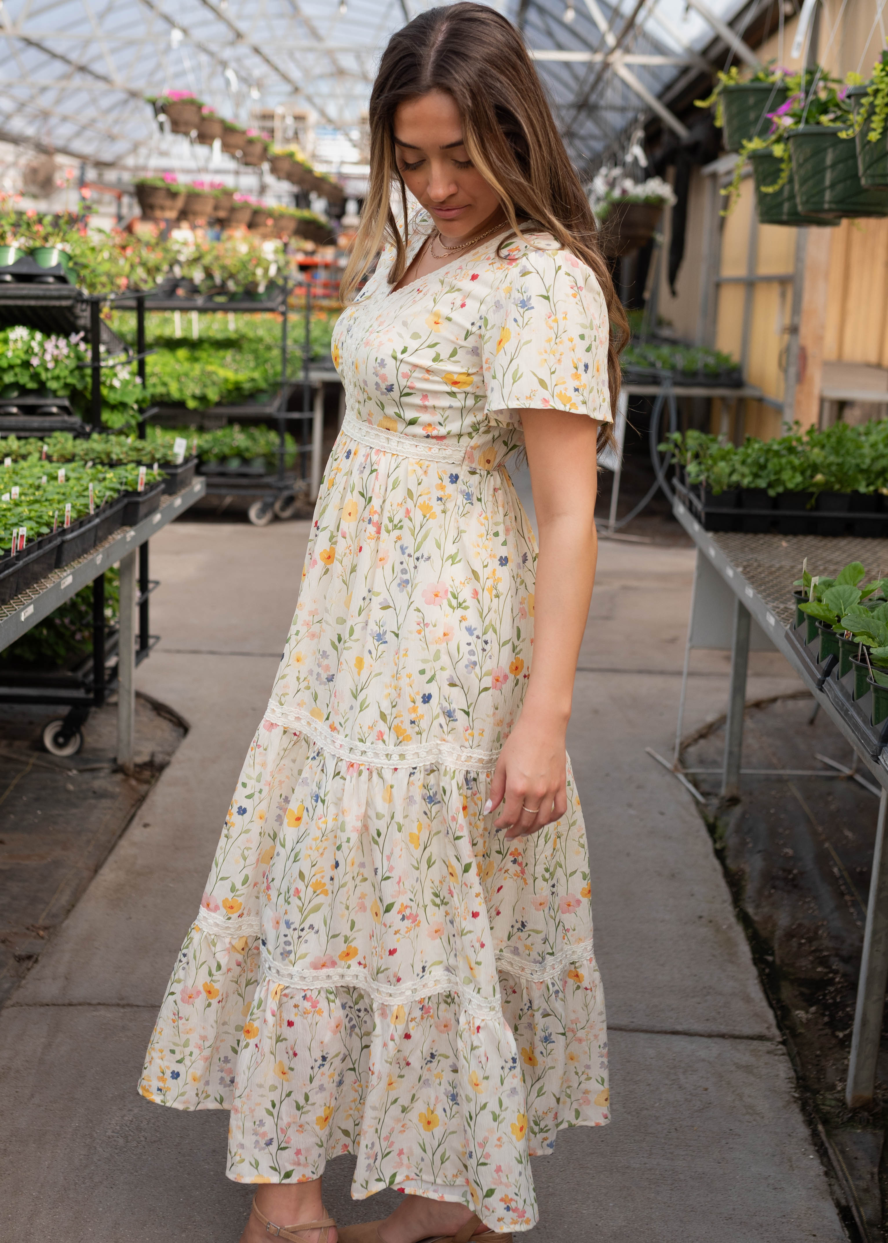 Sasha Ivory Multi Floral Dress