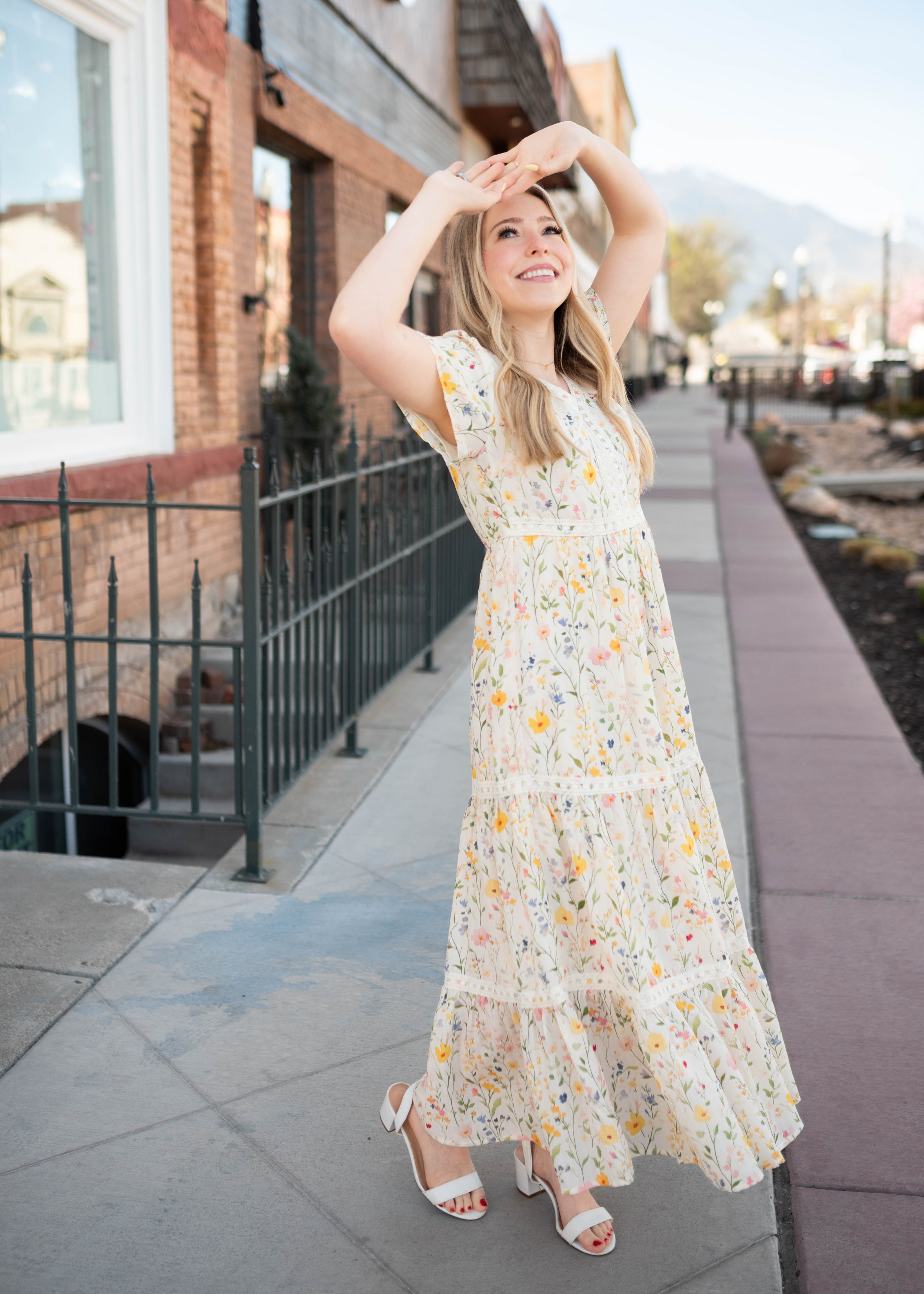 Sasha Ivory Multi Floral Dress