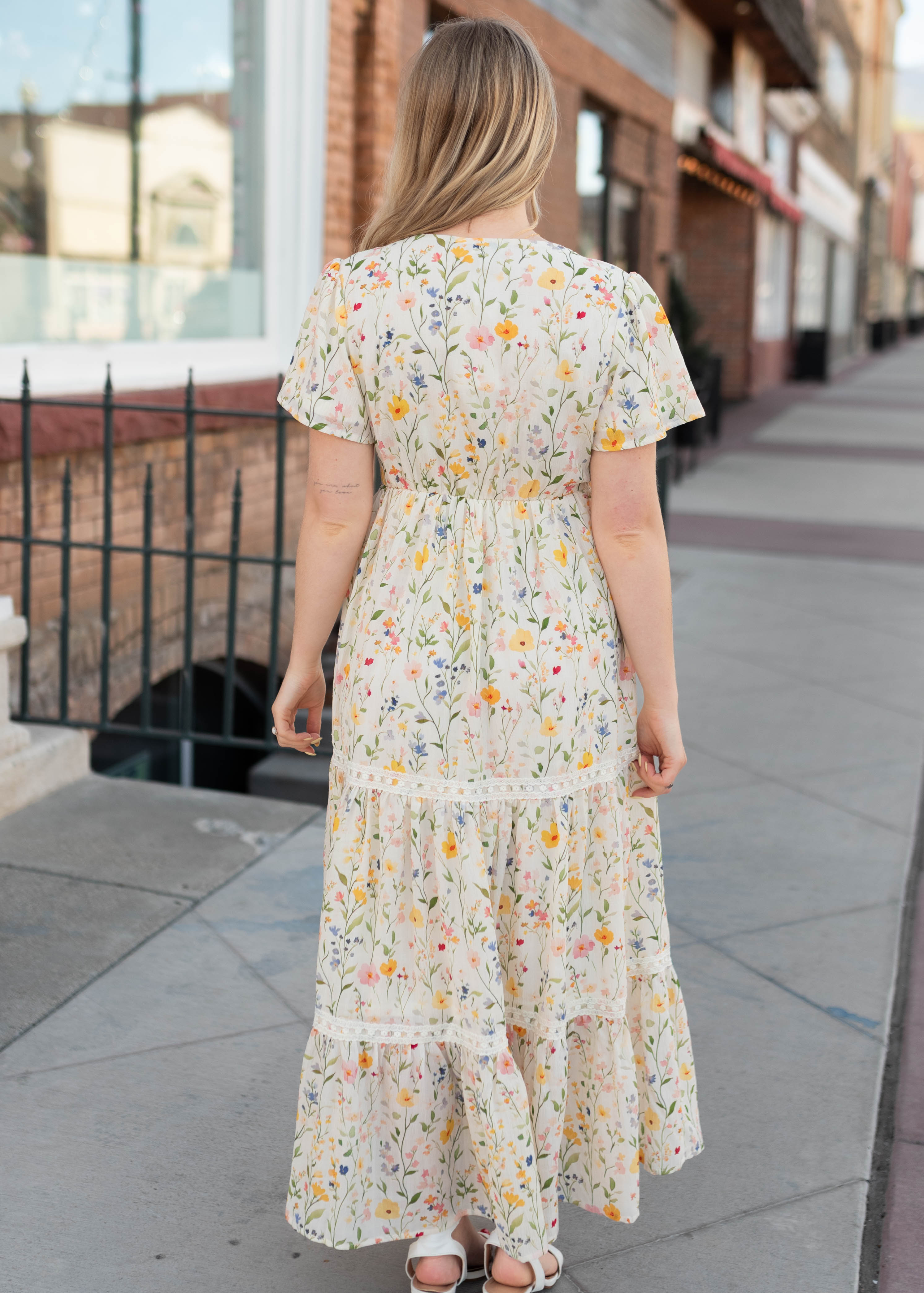 Sasha Ivory Multi Floral Dress