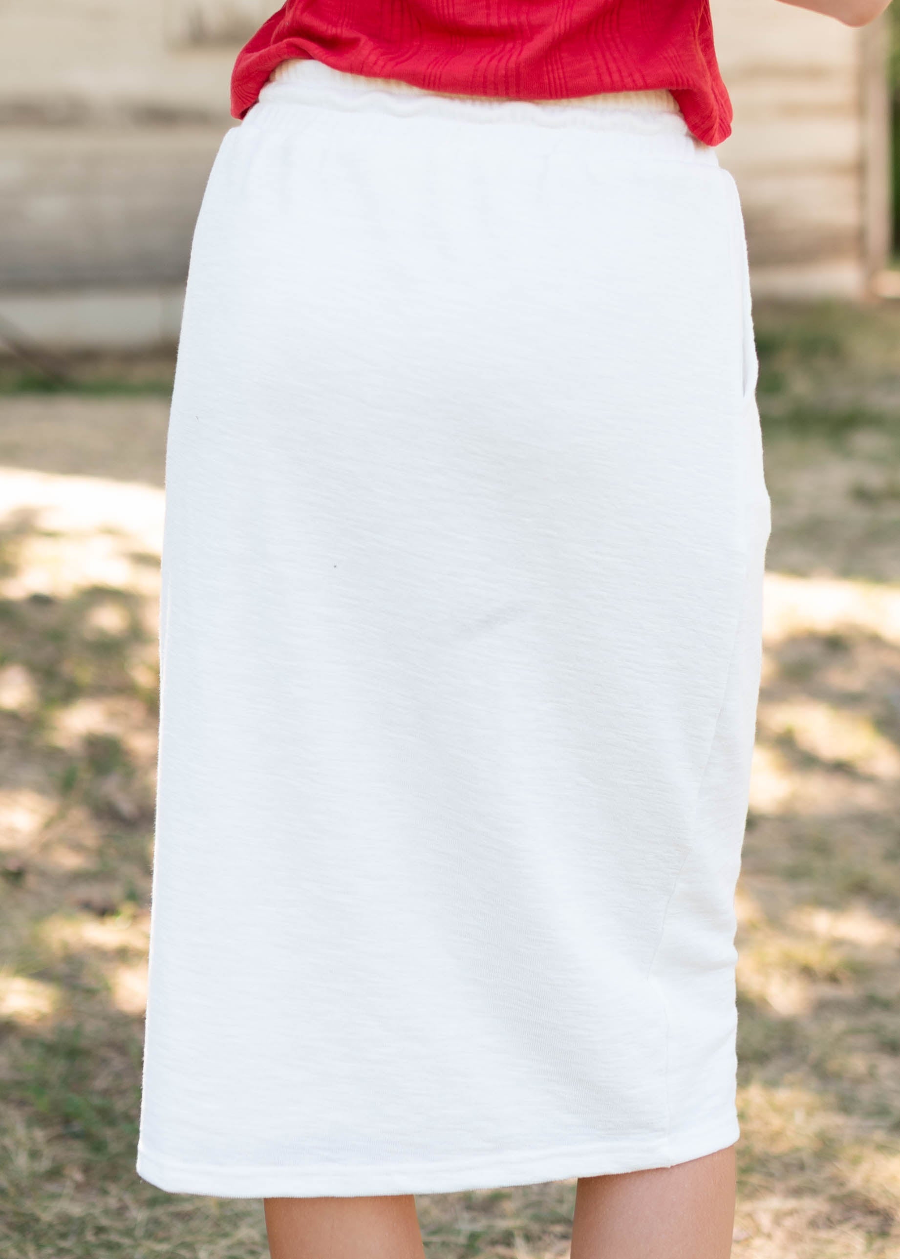 Shae Ivory Drawstring Skirt
