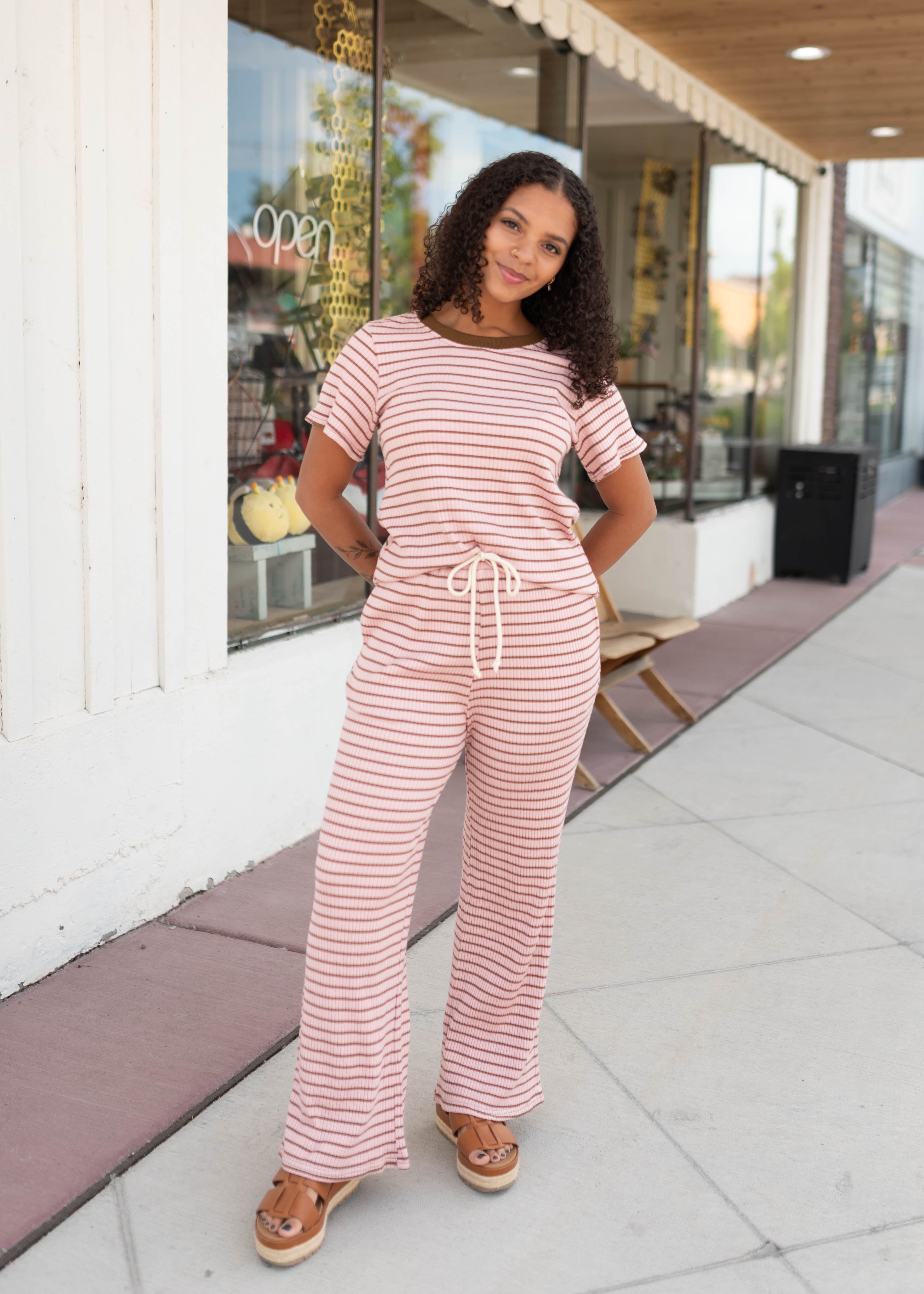 Sophie Pink Striped Top