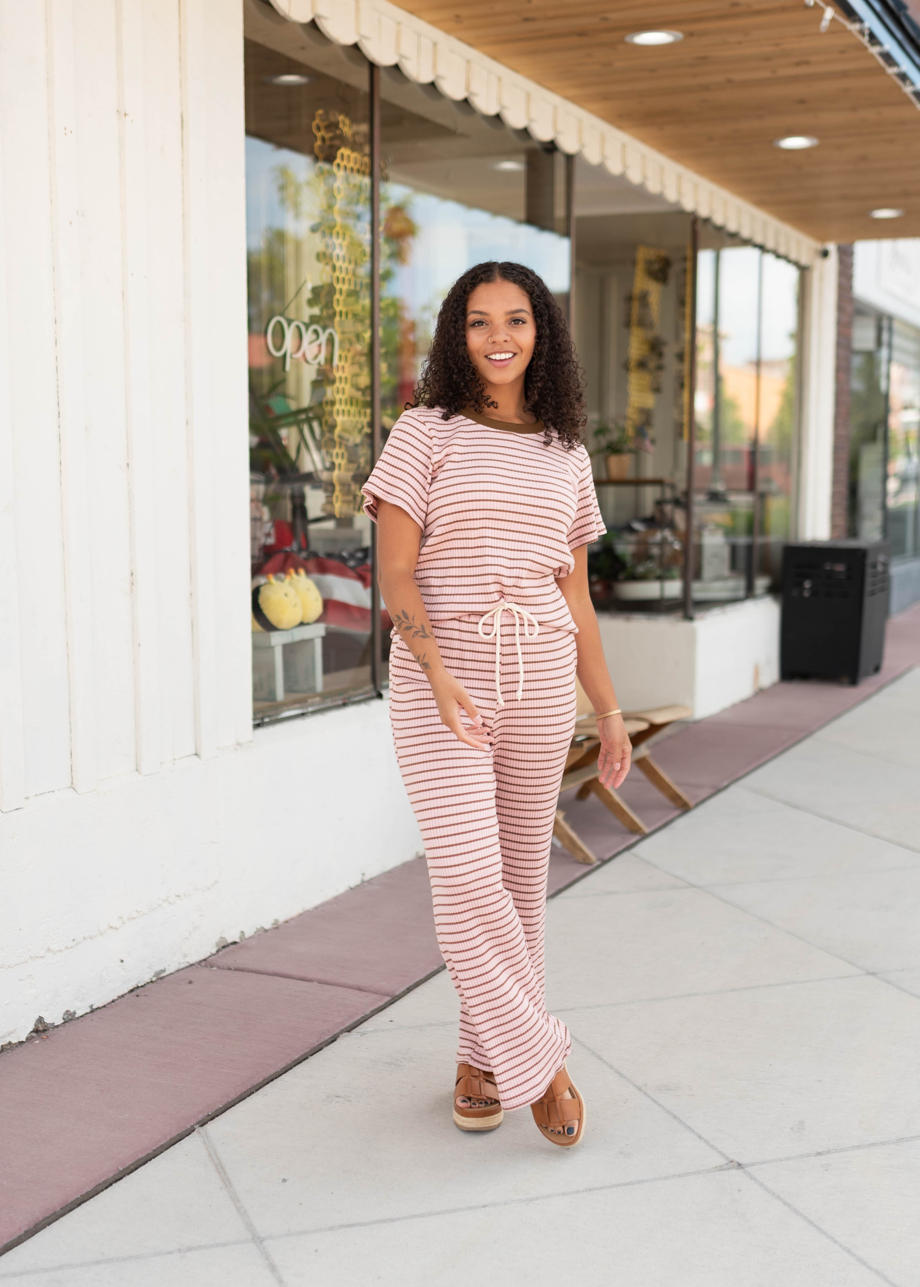 Sophie Pink Striped Top
