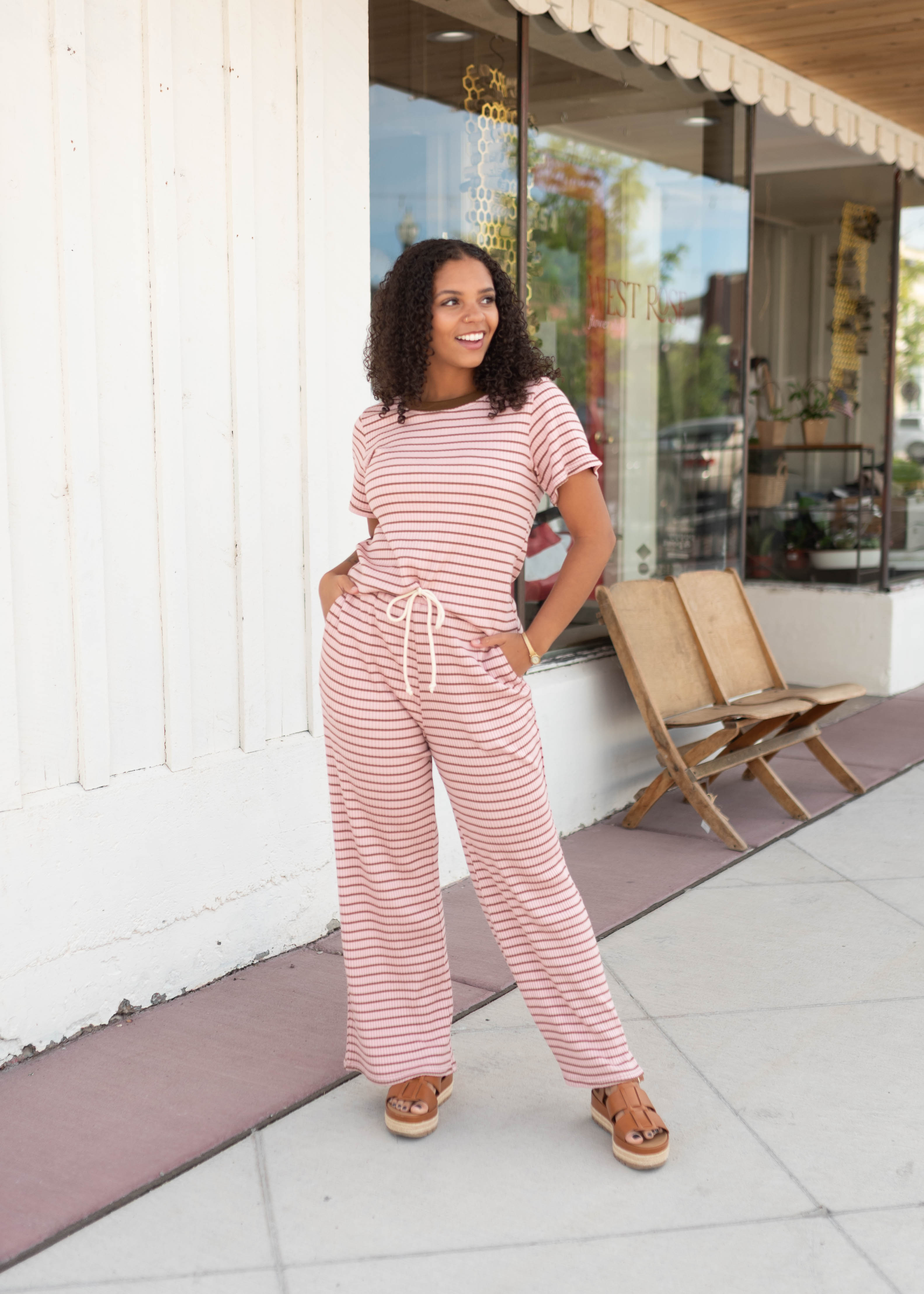 Sophie Pink Striped Top