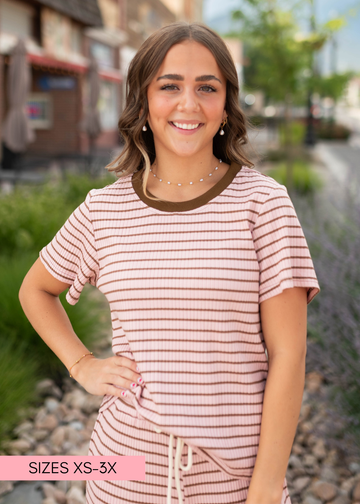 Sophie Pink Striped Top