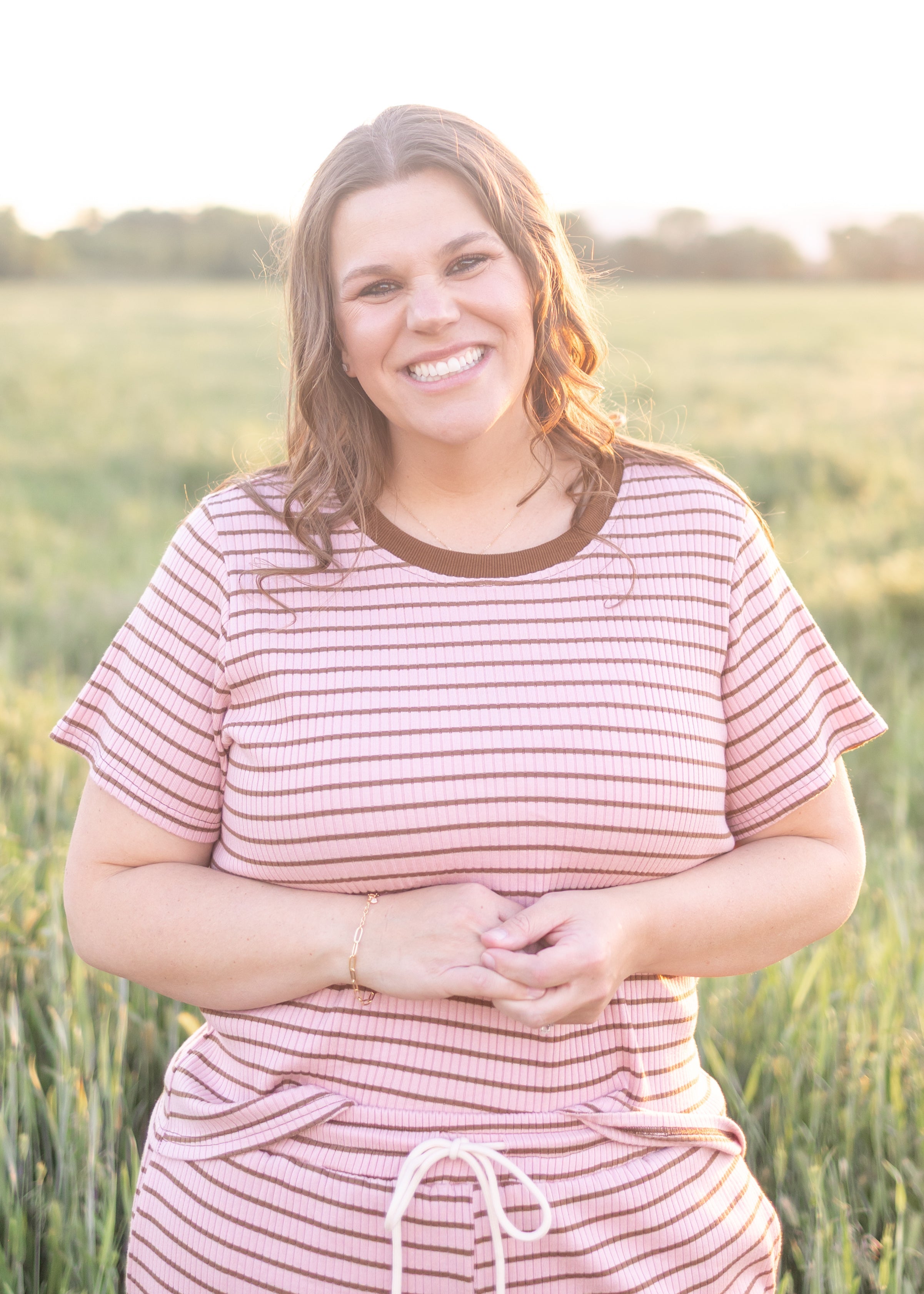 Sophie Pink Striped Top