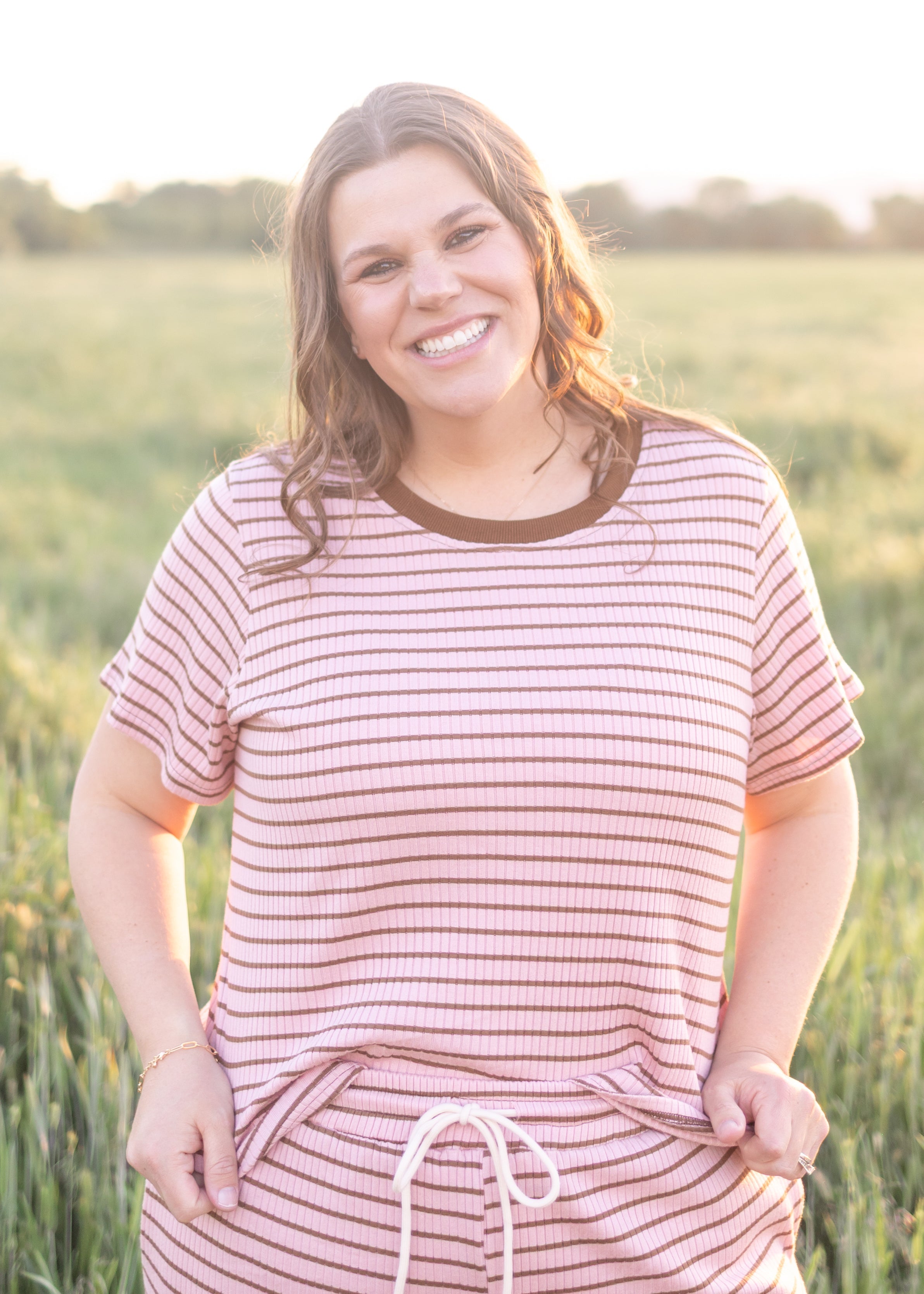 Sophie Pink Striped Top