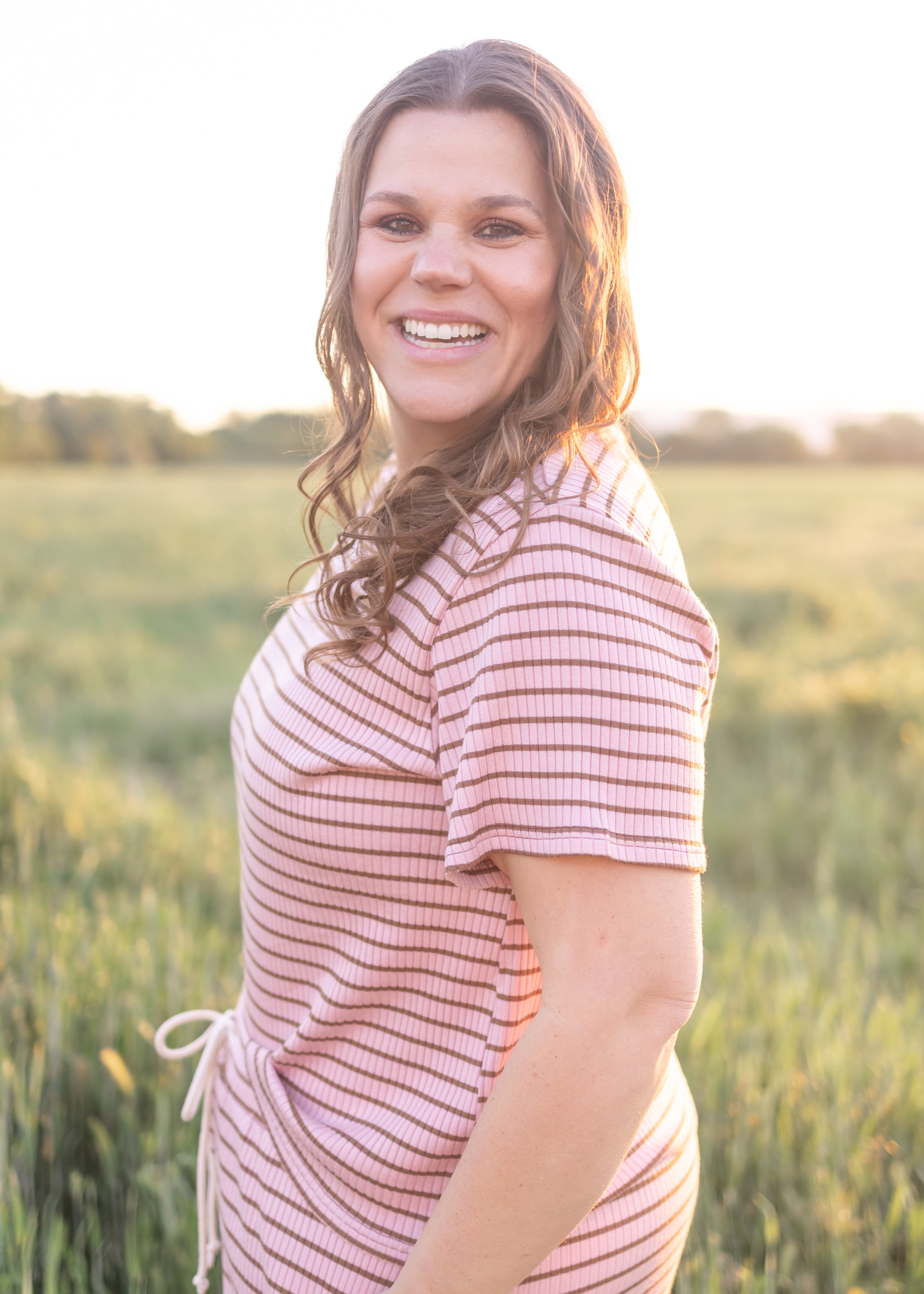 Sophie Pink Striped Top