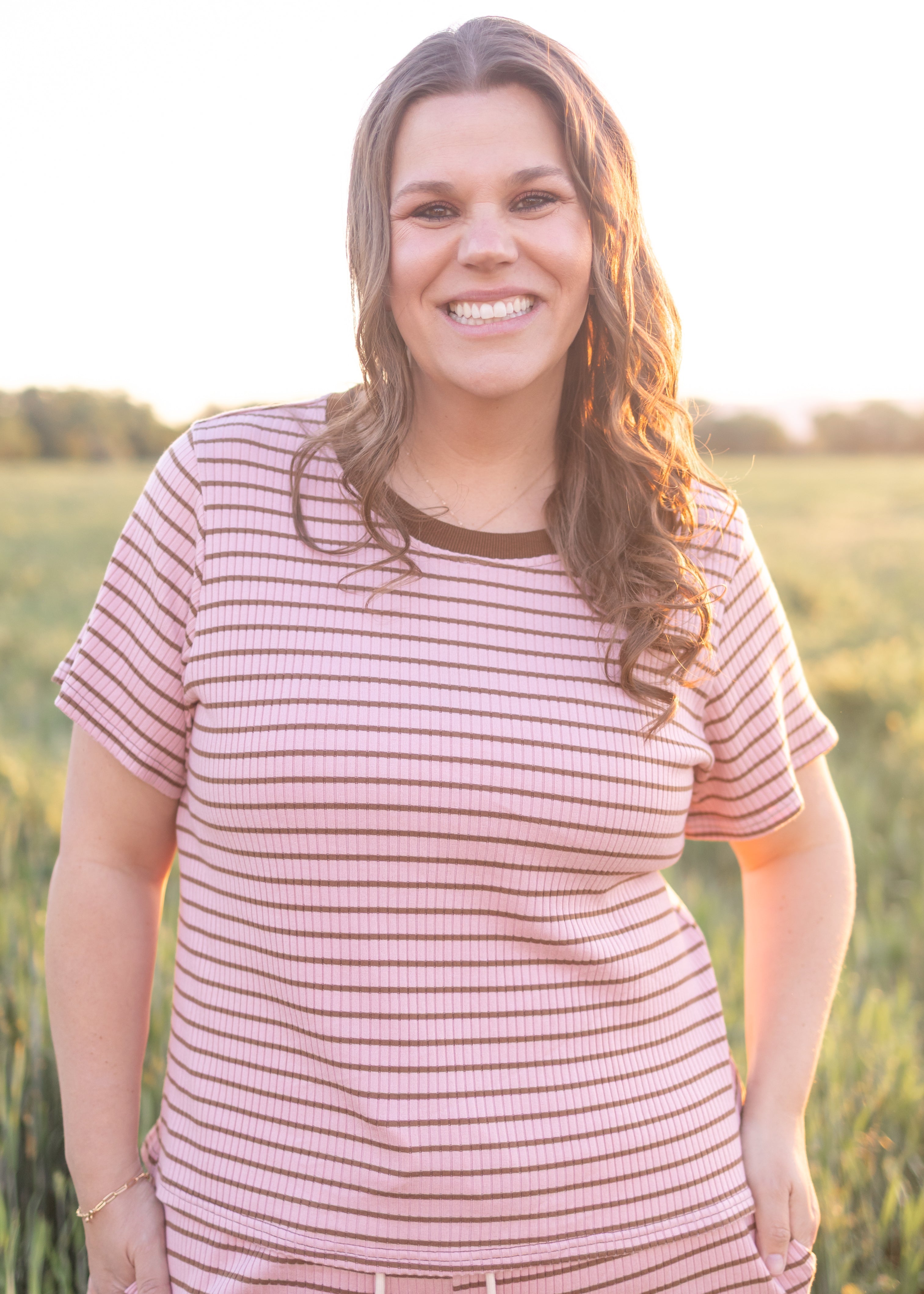 Sophie Pink Striped Top
