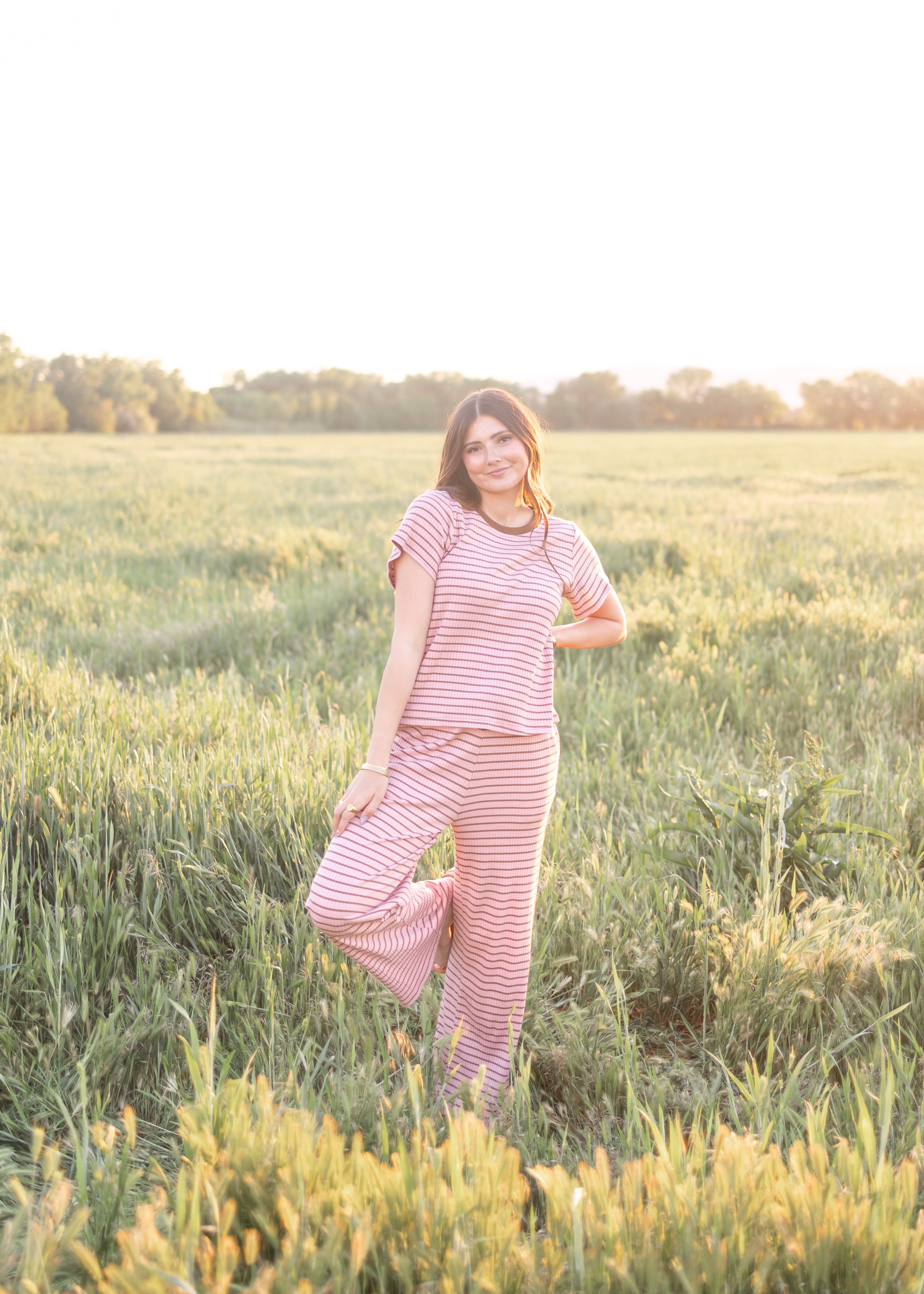Sophie Pink Striped Top