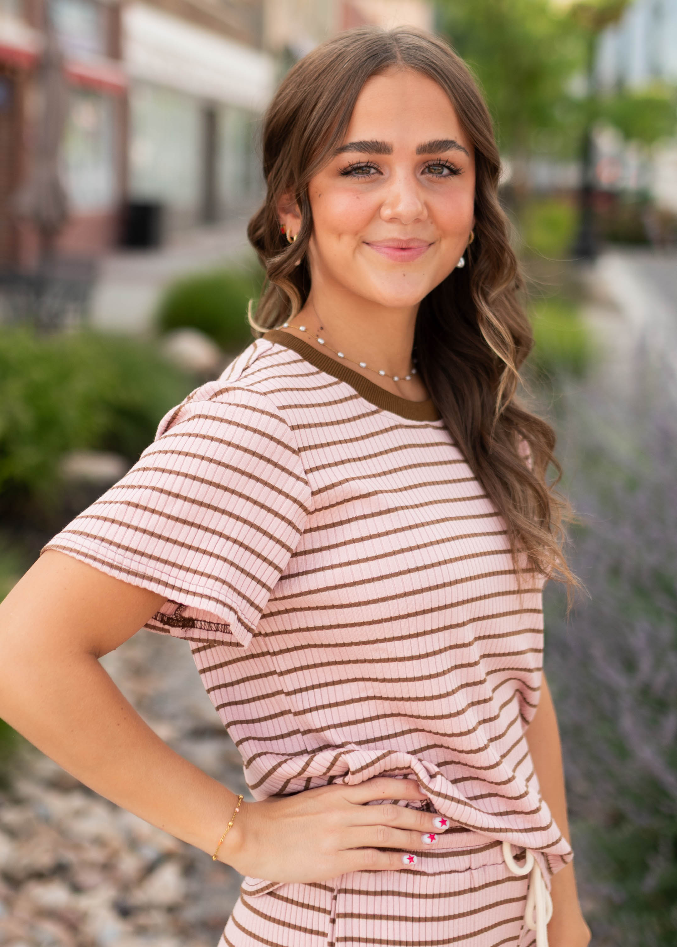 Sophie Pink Striped Top