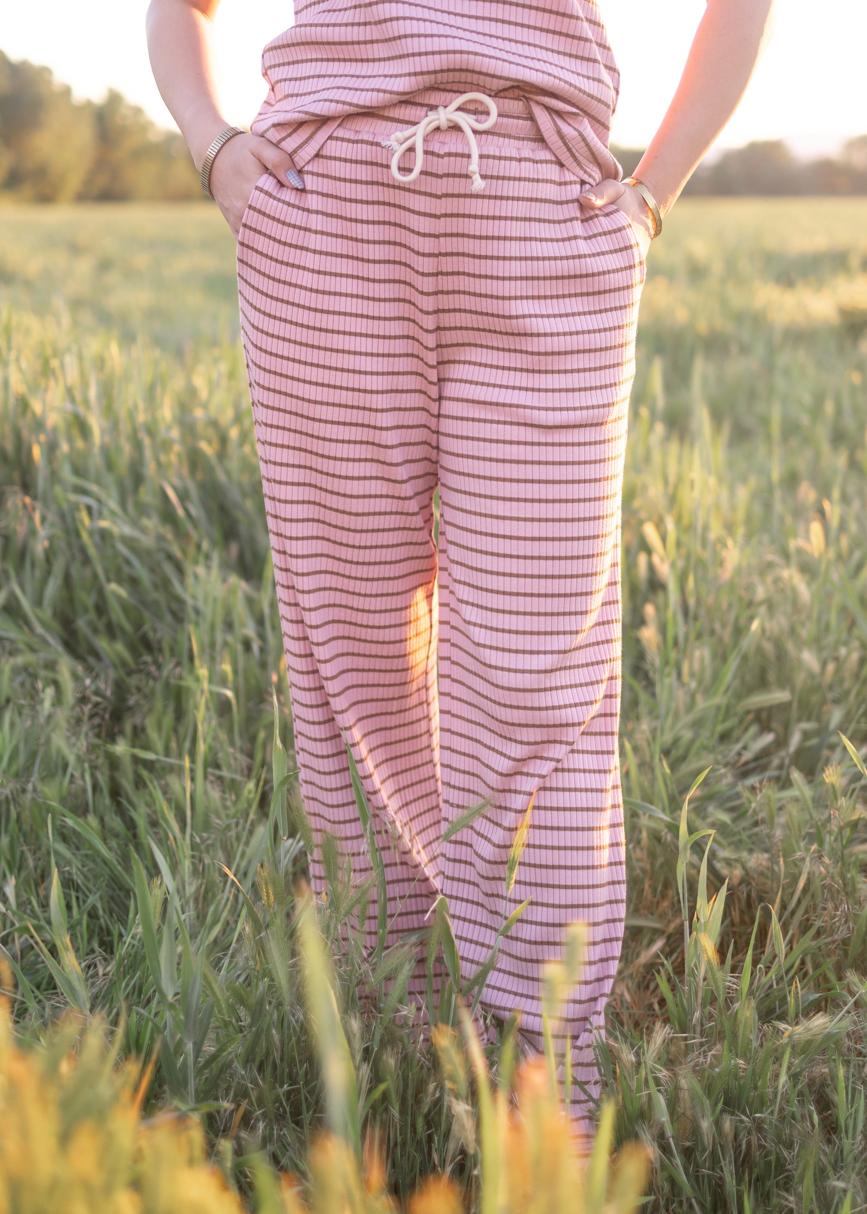 Sophie Pink Striped Pants