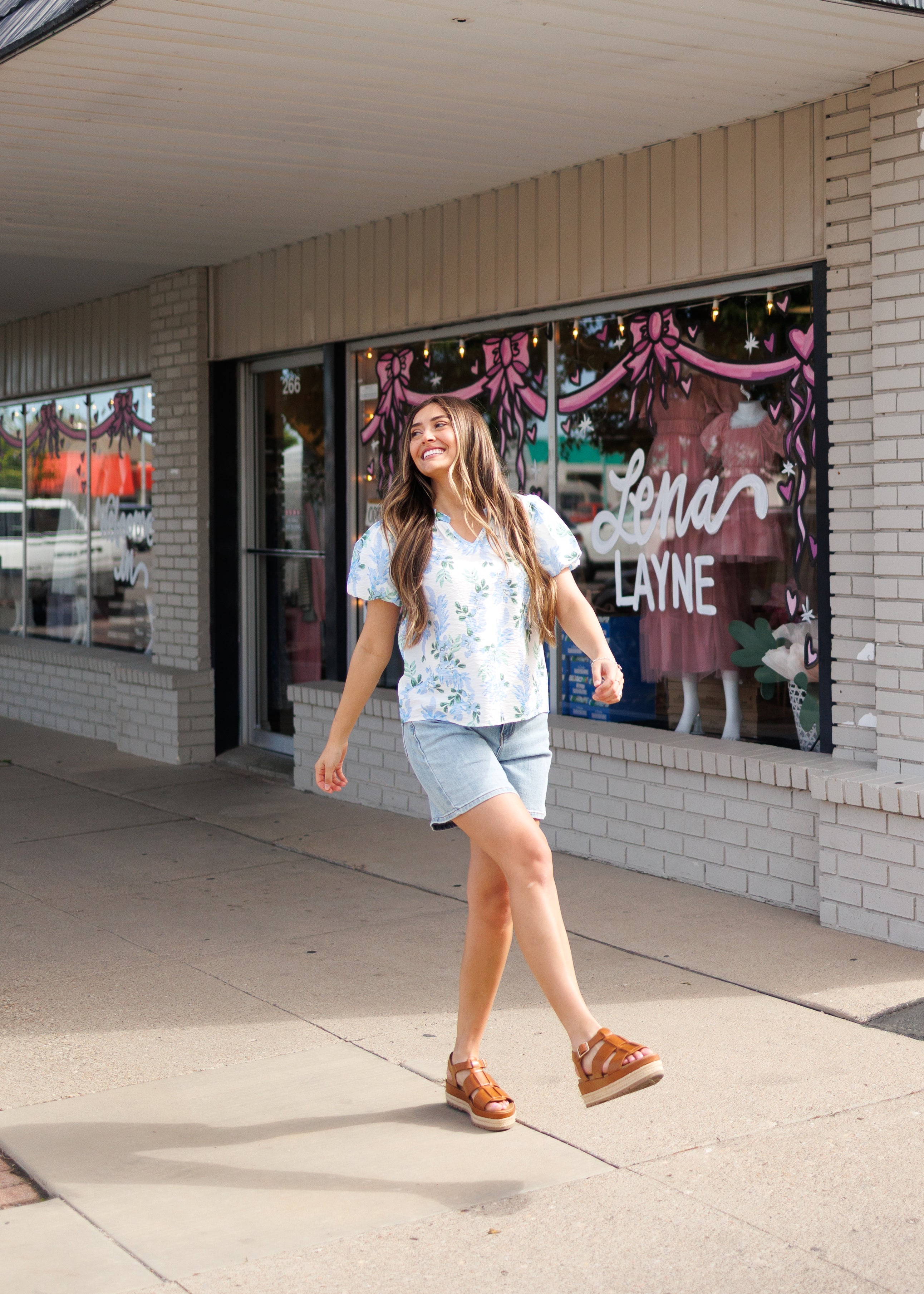 Tatum Blue Floral Blouse